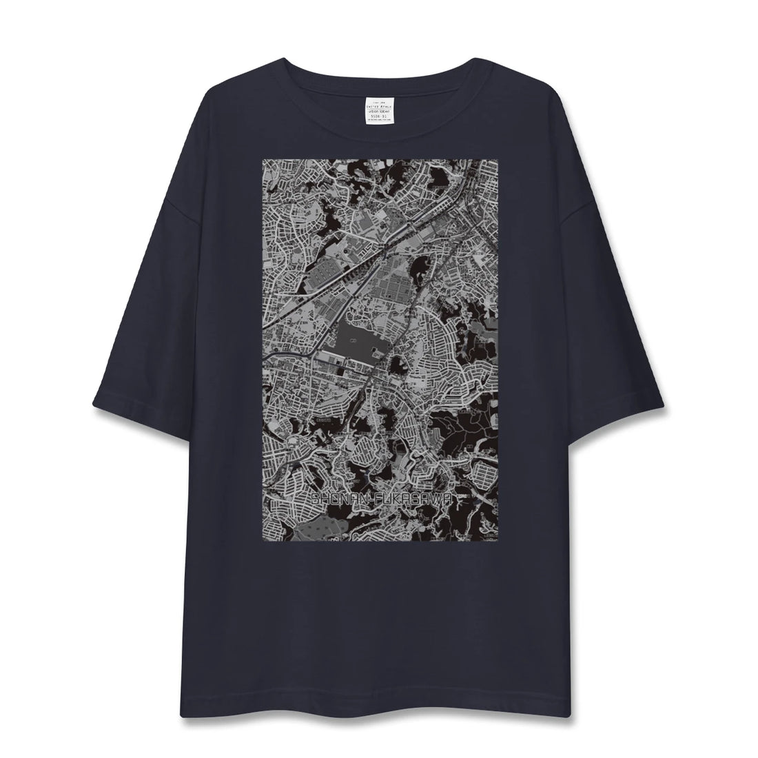 【湘南深沢(神奈川県)】地図柄ビッグシルエットTシャツ