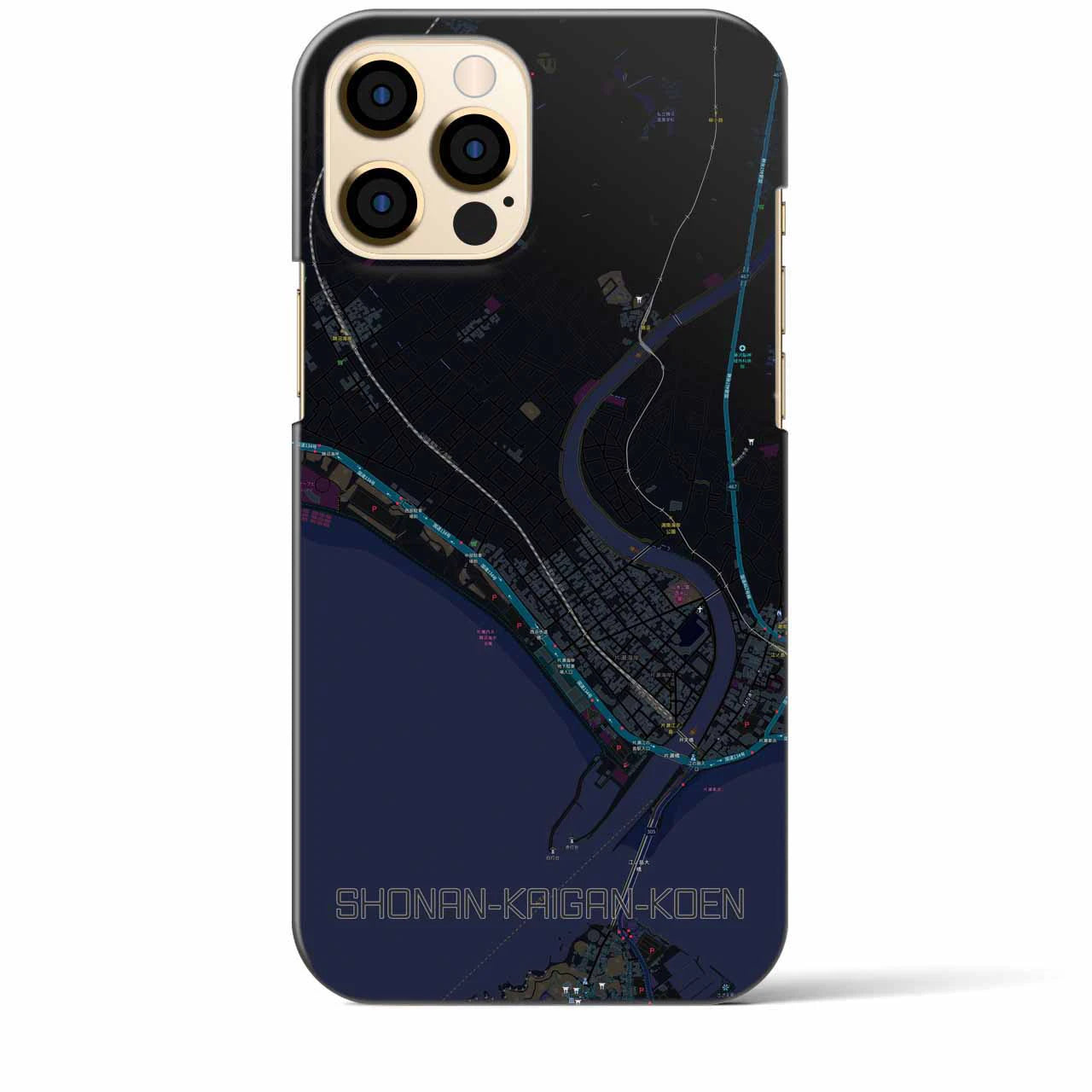 【湘南海岸公園(神奈川県)】地図柄iPhoneケース(バックカバータイプ)