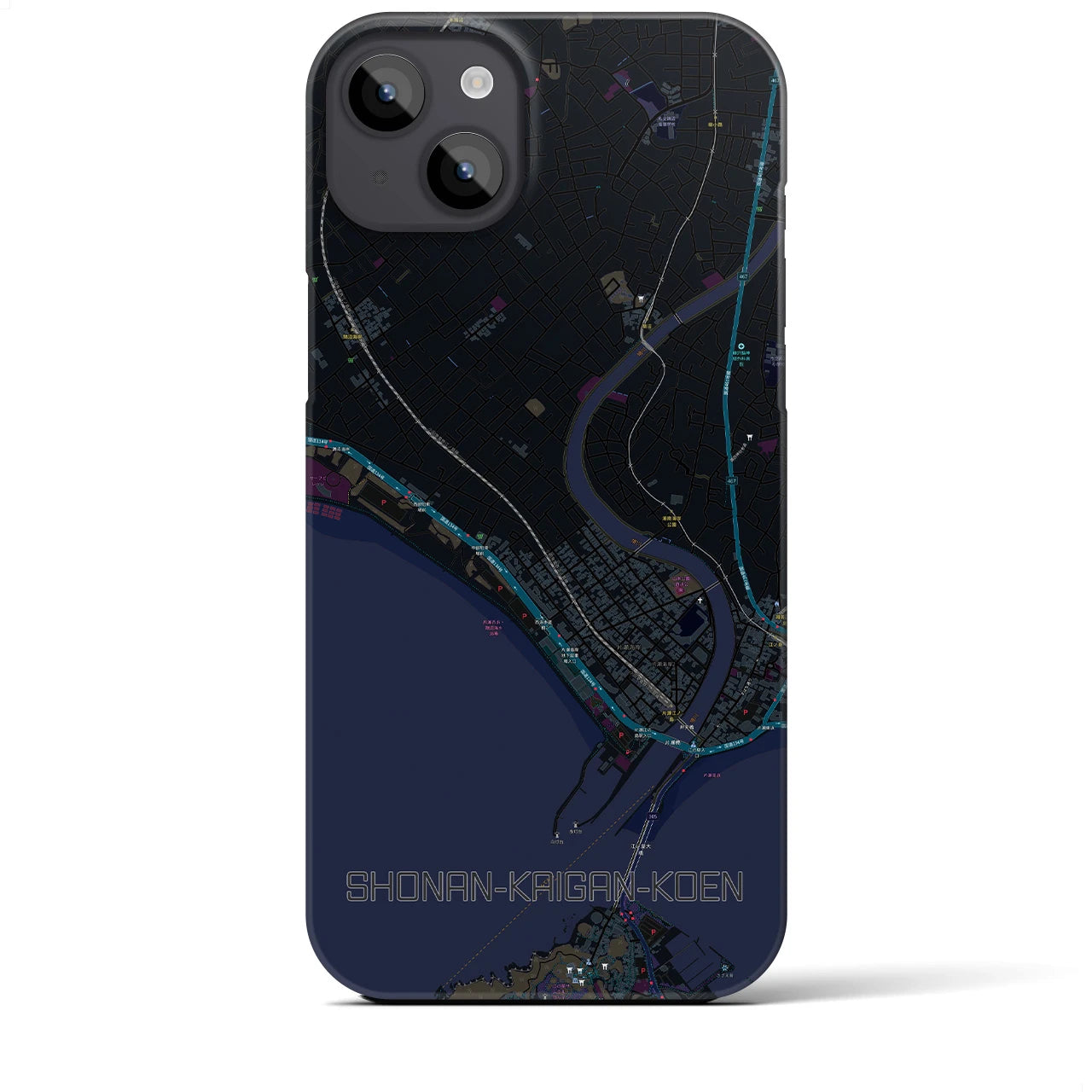 【湘南海岸公園(神奈川県)】地図柄iPhoneケース(バックカバータイプ)