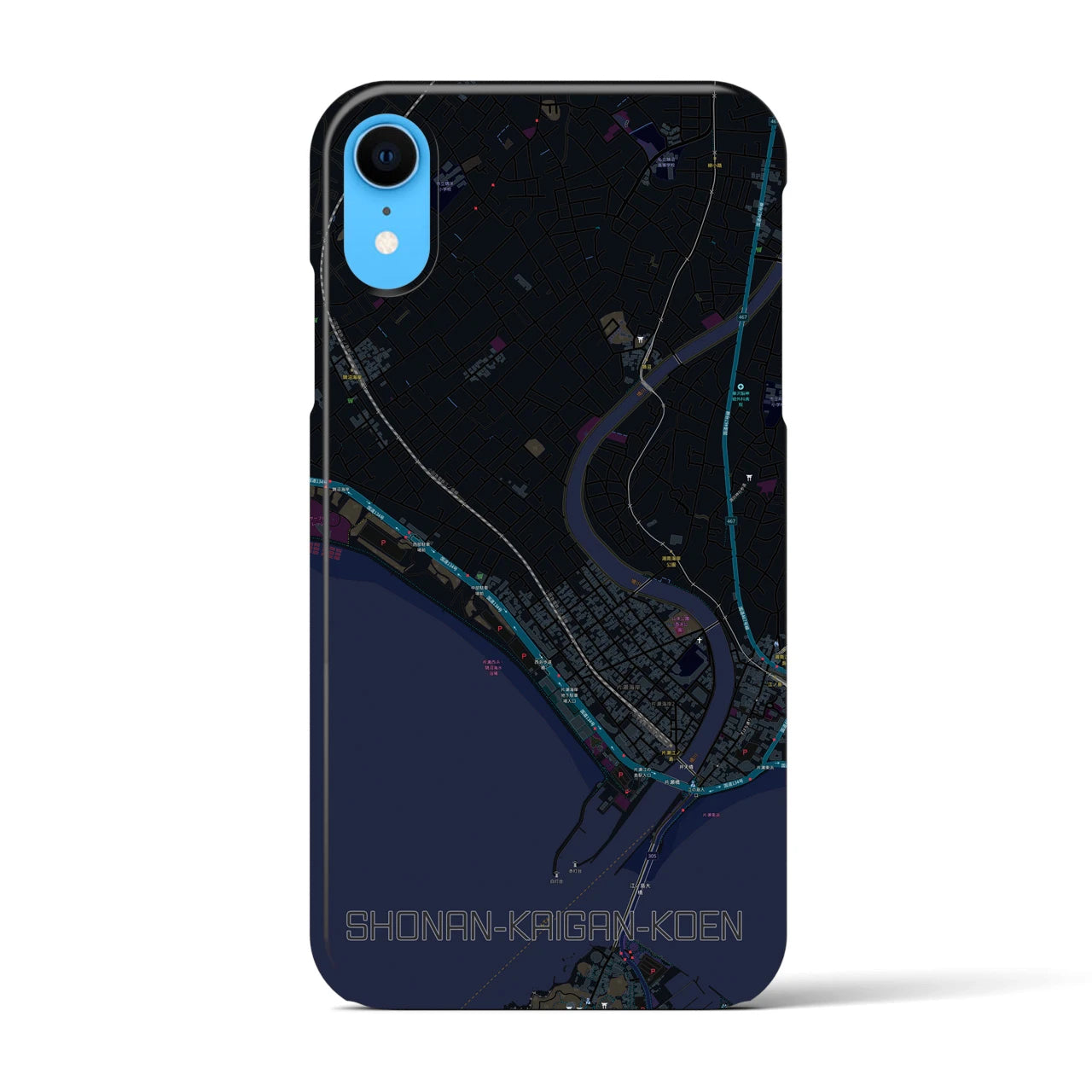 【湘南海岸公園(神奈川県)】地図柄iPhoneケース(バックカバータイプ)