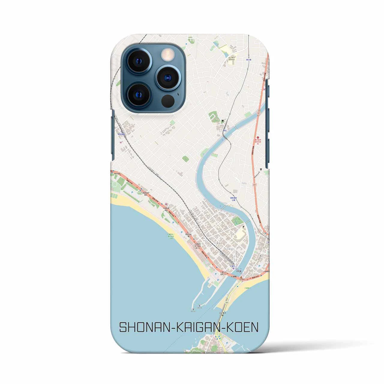 【湘南海岸公園(神奈川県)】地図柄iPhoneケース(バックカバータイプ)