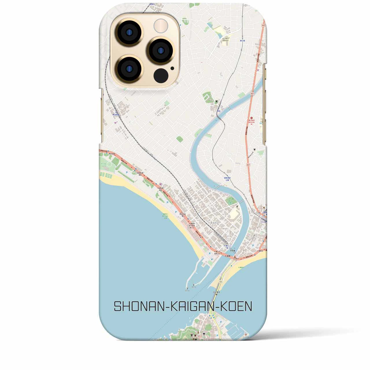 【湘南海岸公園(神奈川県)】地図柄iPhoneケース(バックカバータイプ)