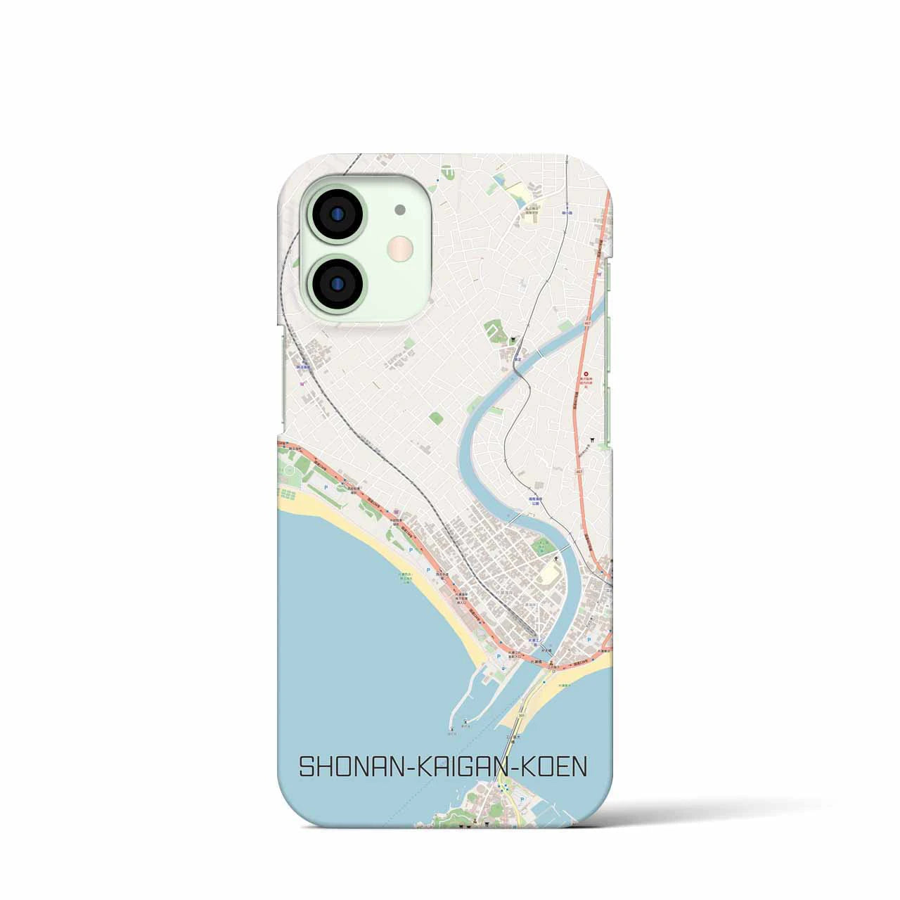 【湘南海岸公園(神奈川県)】地図柄iPhoneケース(バックカバータイプ)