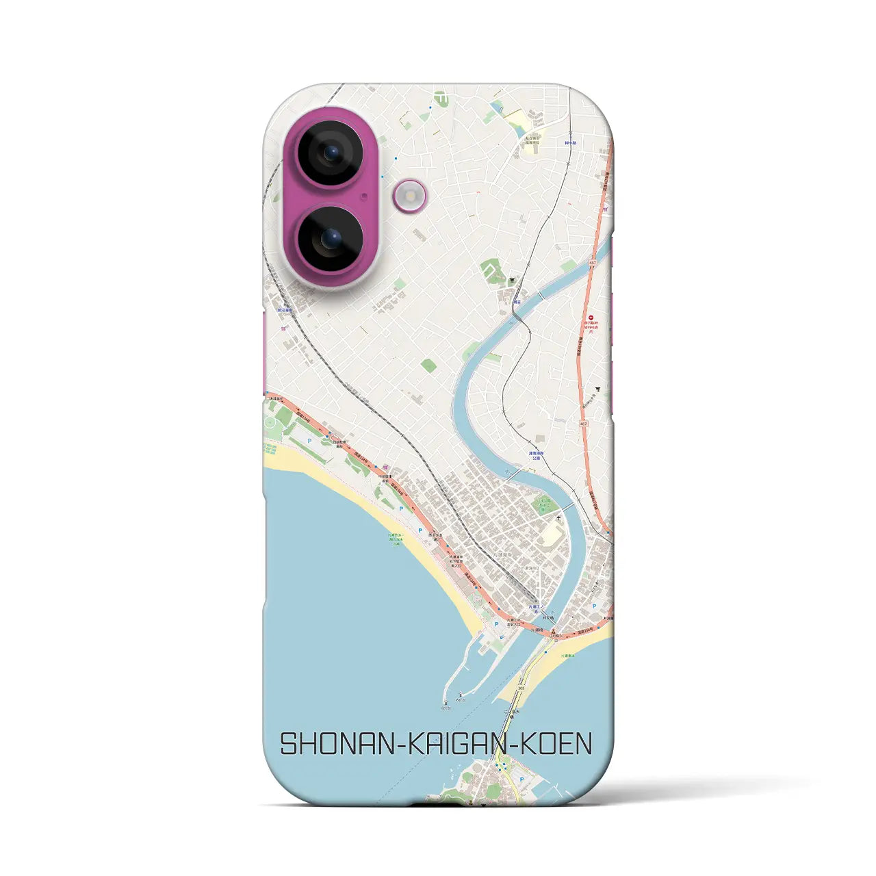 【湘南海岸公園(神奈川県)】地図柄iPhoneケース(バックカバータイプ)