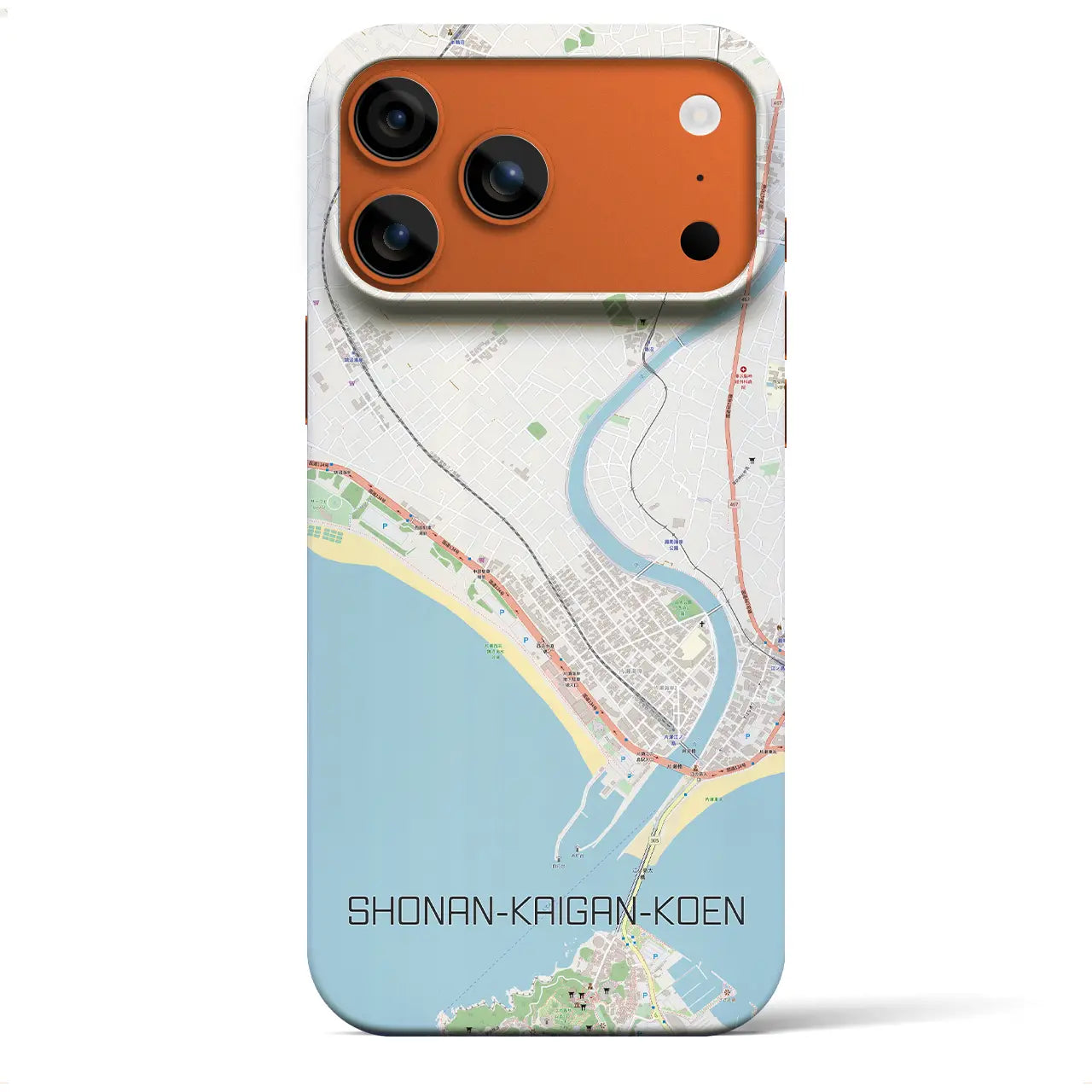 【湘南海岸公園(神奈川県)】地図柄iPhoneケース(バックカバータイプ)