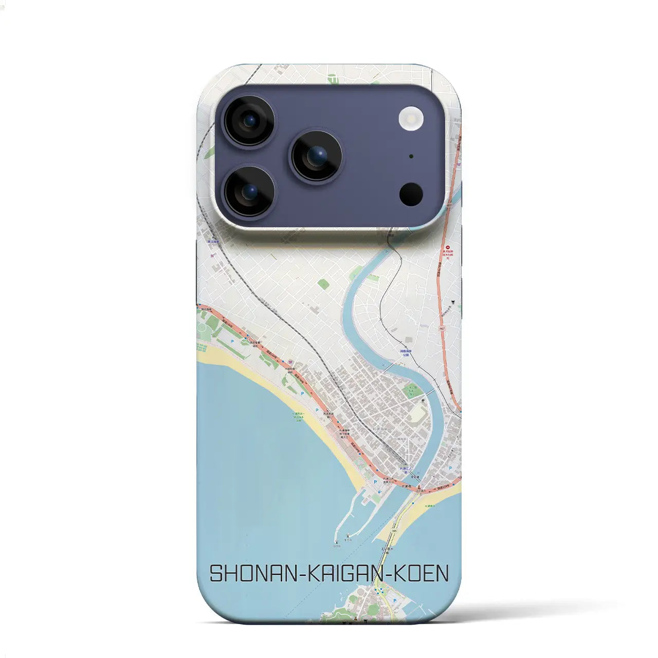 【湘南海岸公園(神奈川県)】地図柄iPhoneケース(バックカバータイプ)
