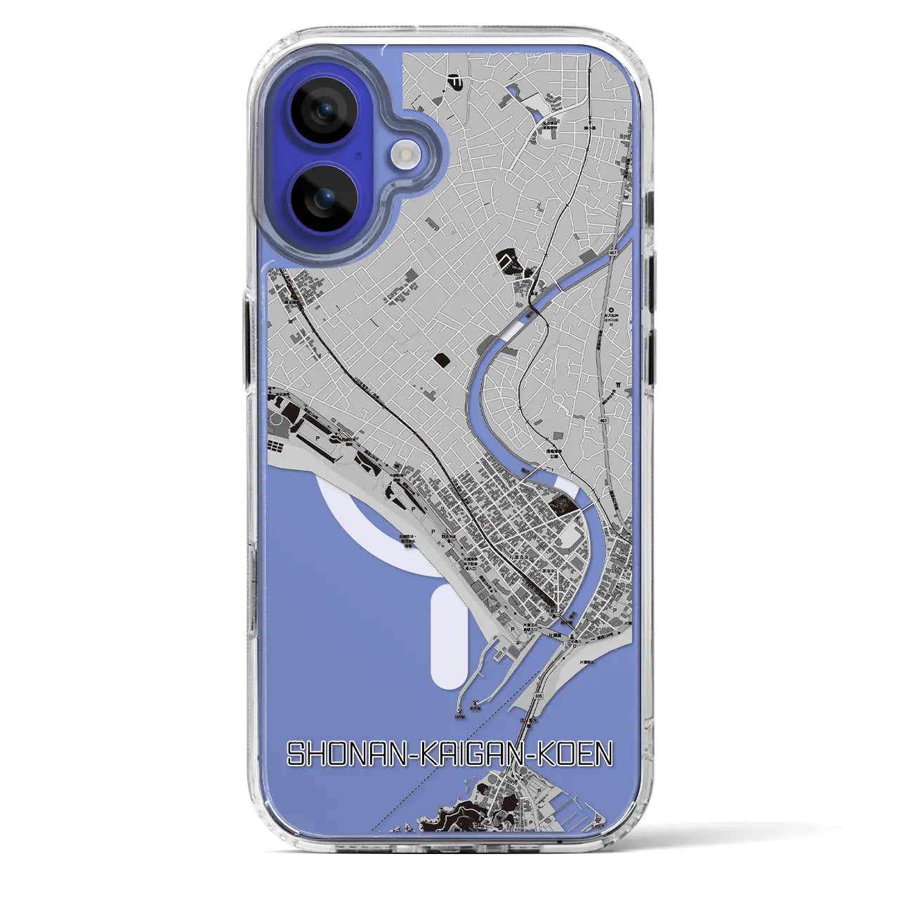 【湘南海岸公園(神奈川県)】地図柄iPhoneケース(MagSafeタイプ)