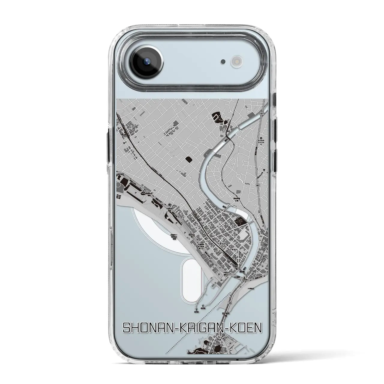 【湘南海岸公園(神奈川県)】地図柄iPhoneケース(MagSafeタイプ)