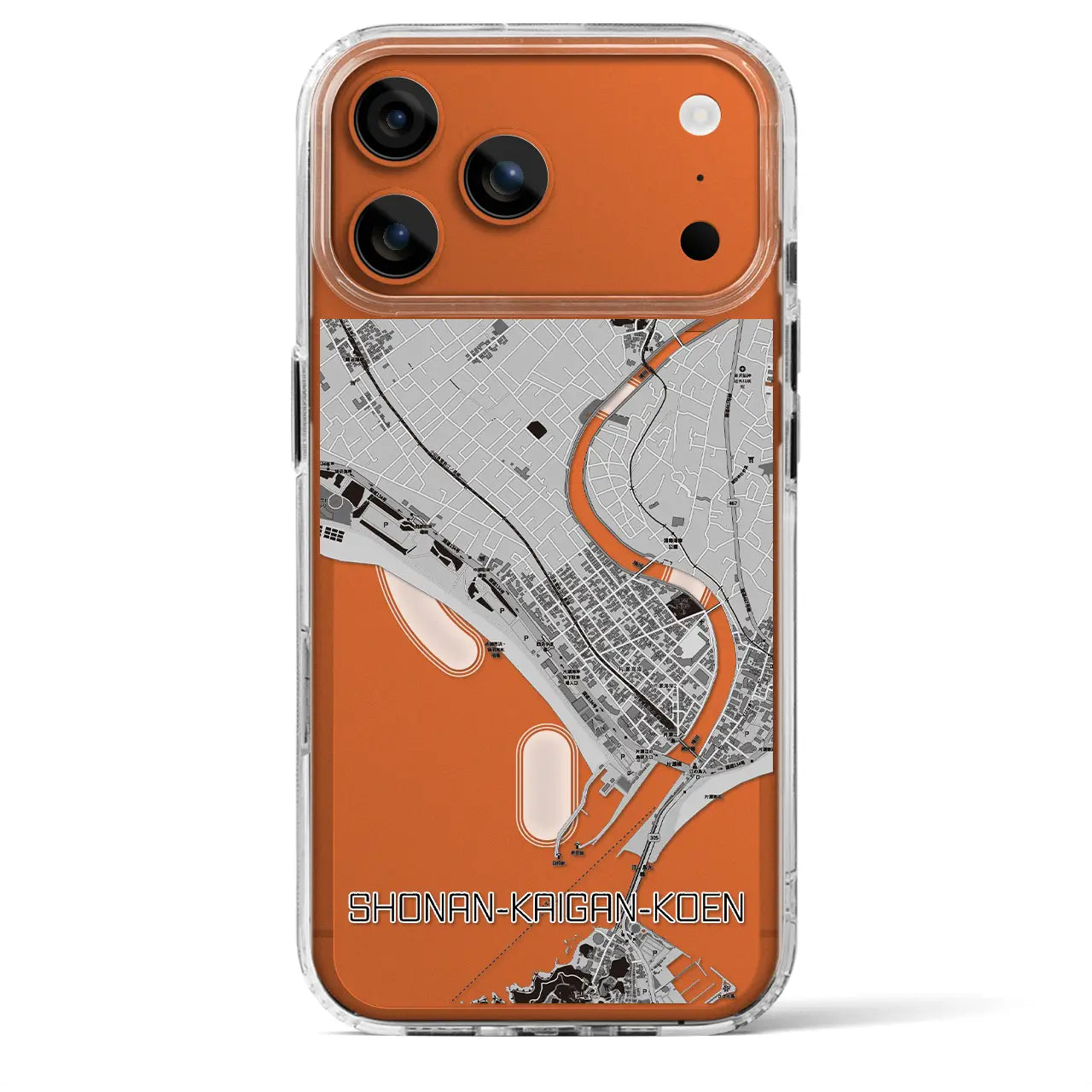 【湘南海岸公園(神奈川県)】地図柄iPhoneケース(MagSafeタイプ)