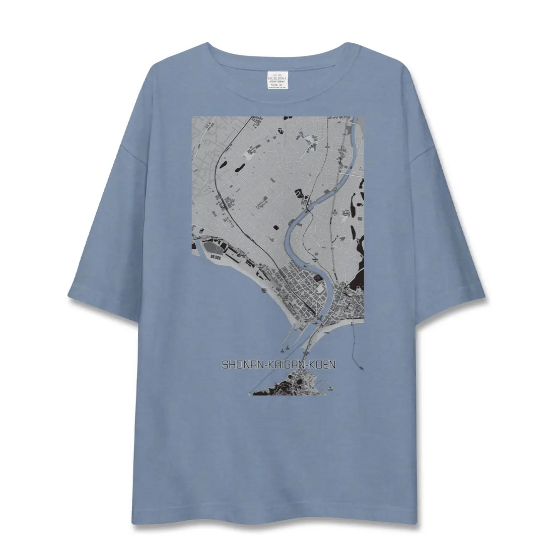 【湘南海岸公園(神奈川県)】地図柄ビッグシルエットTシャツ