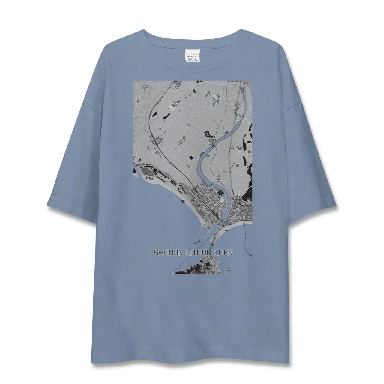 【湘南海岸公園(神奈川県)】地図柄ビッグシルエットTシャツ