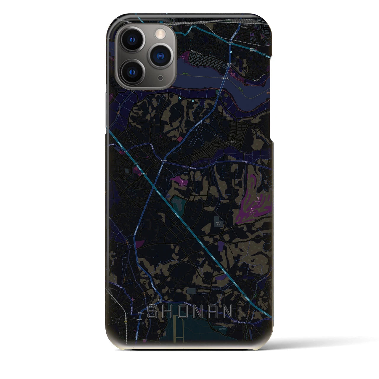 【沼南(千葉県)】地図柄iPhoneケース(バックカバータイプ)
