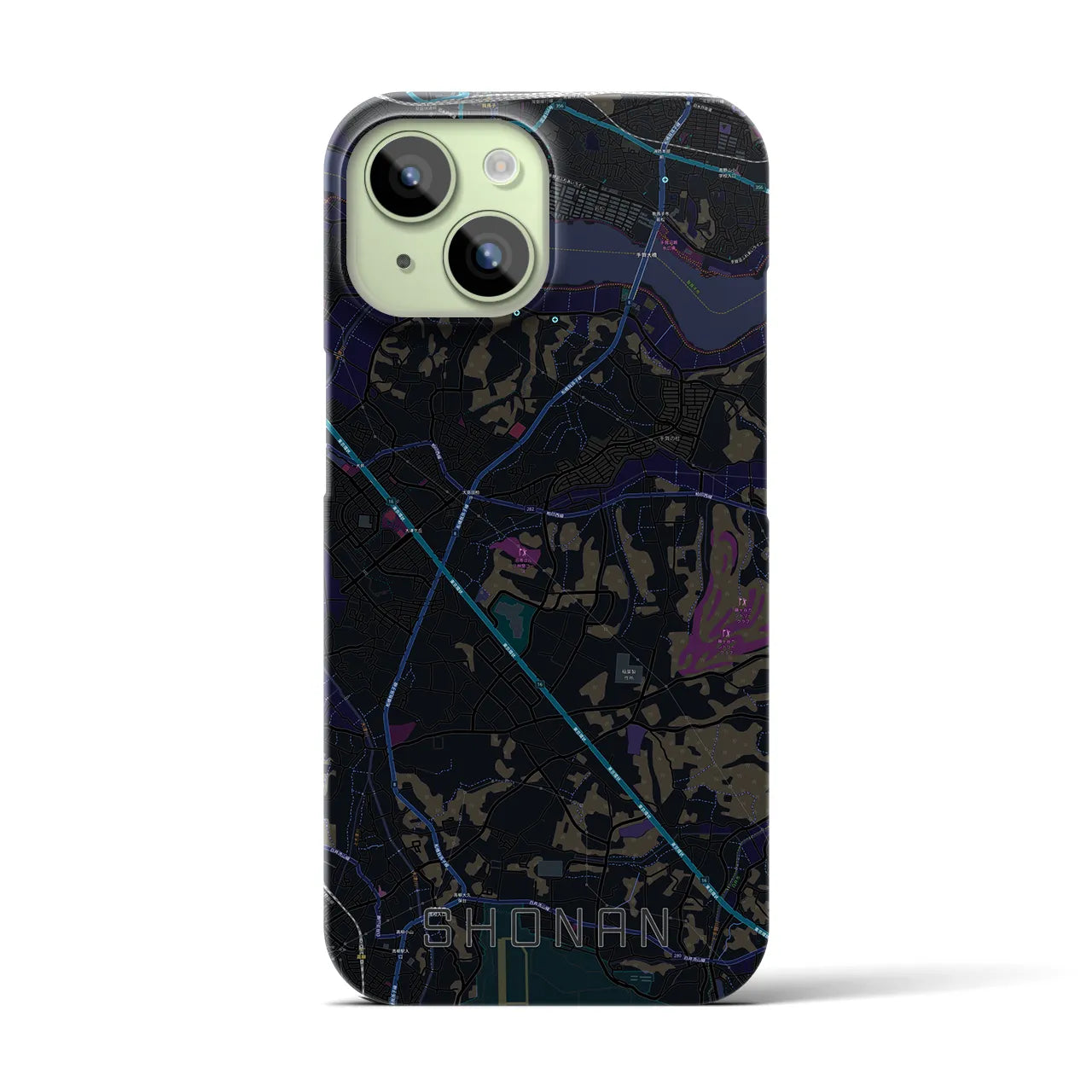 【沼南(千葉県)】地図柄iPhoneケース(バックカバータイプ)