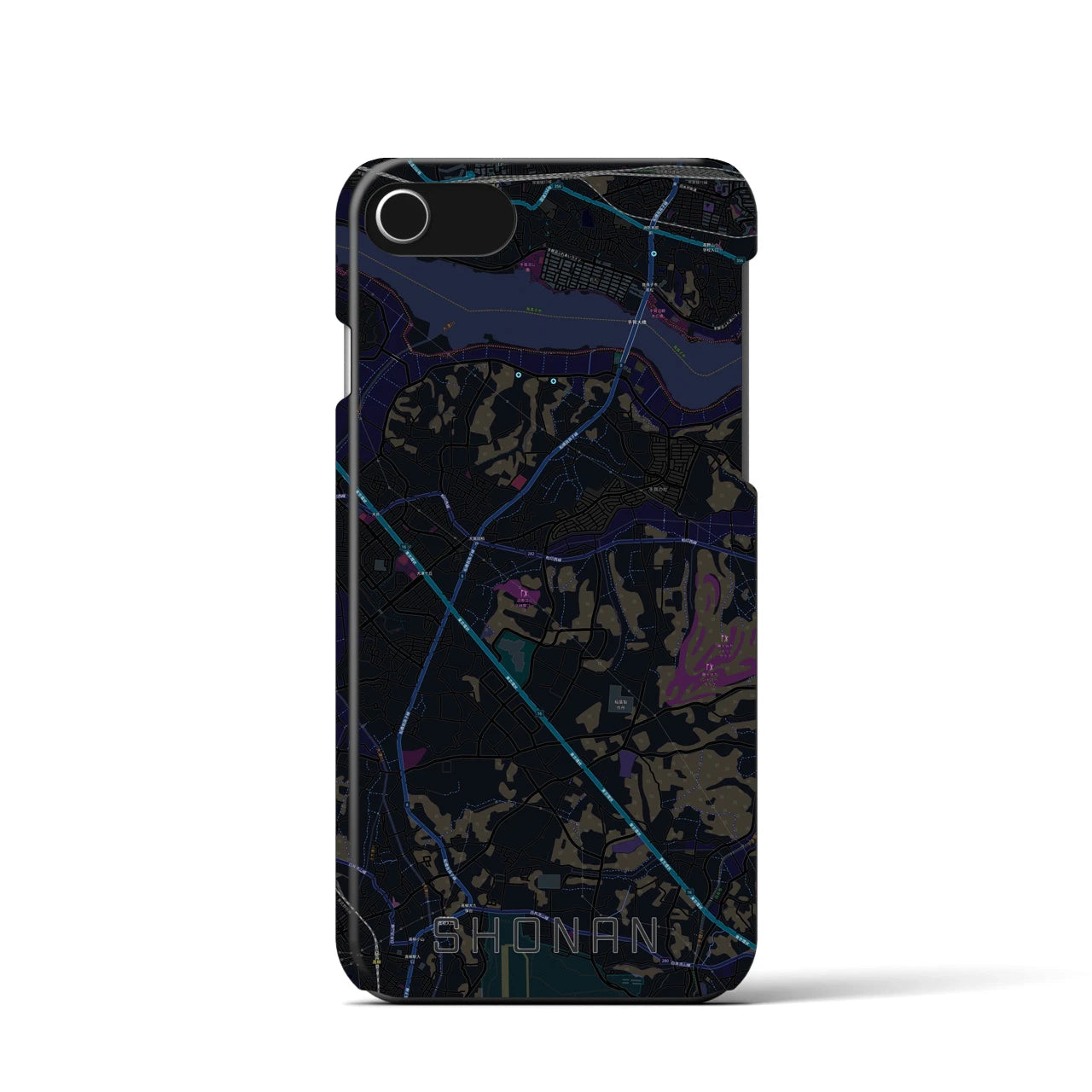 【沼南(千葉県)】地図柄iPhoneケース(バックカバータイプ)