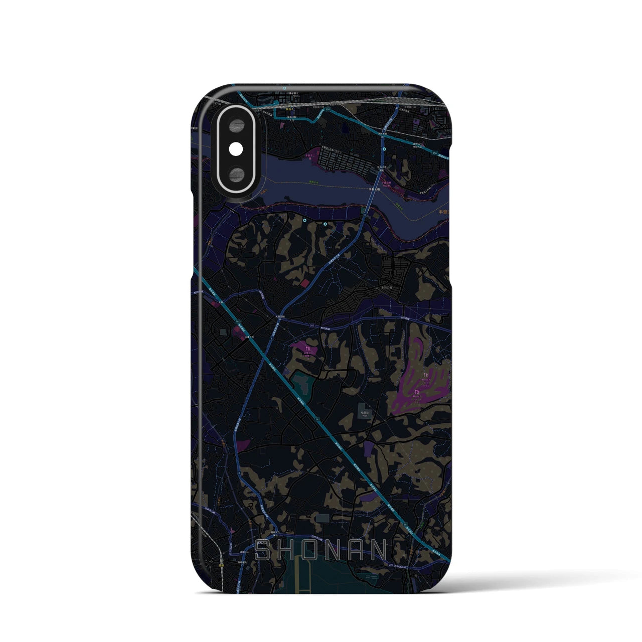 【沼南(千葉県)】地図柄iPhoneケース(バックカバータイプ)