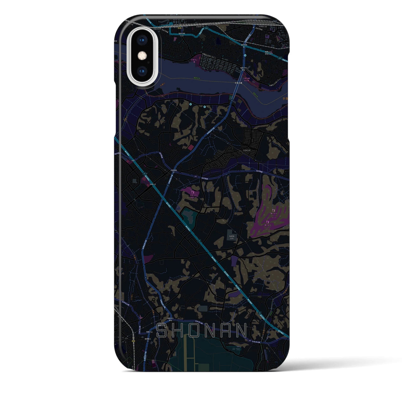 【沼南(千葉県)】地図柄iPhoneケース(バックカバータイプ)