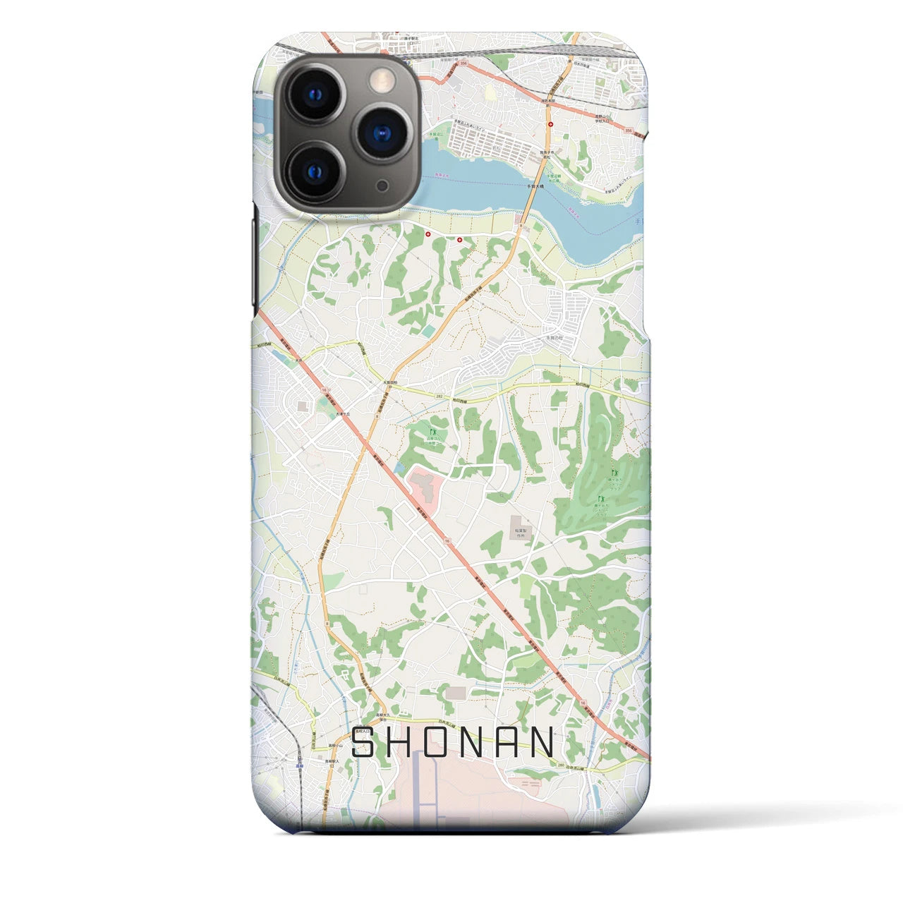 【沼南(千葉県)】地図柄iPhoneケース(バックカバータイプ)