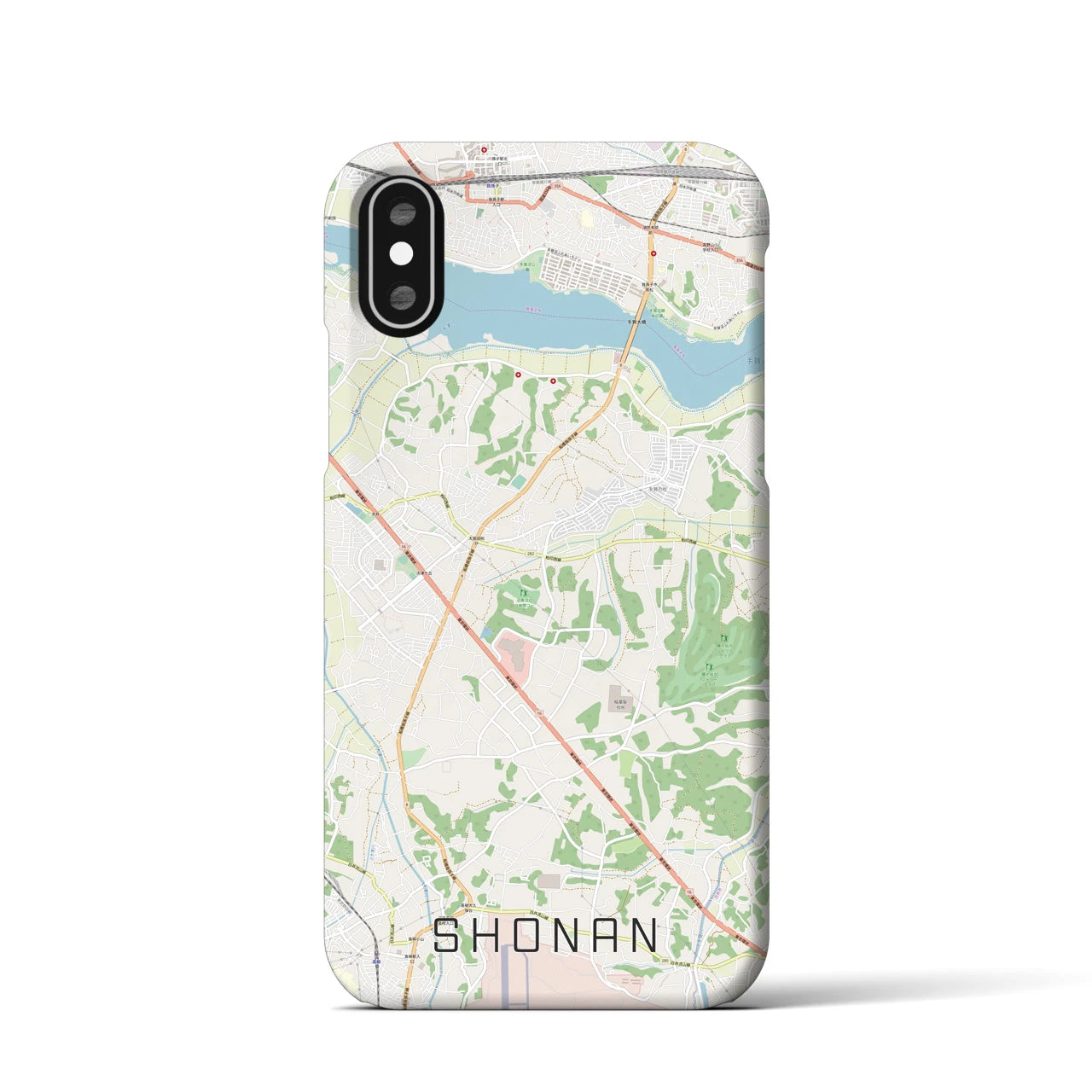 【沼南(千葉県)】地図柄iPhoneケース(バックカバータイプ)