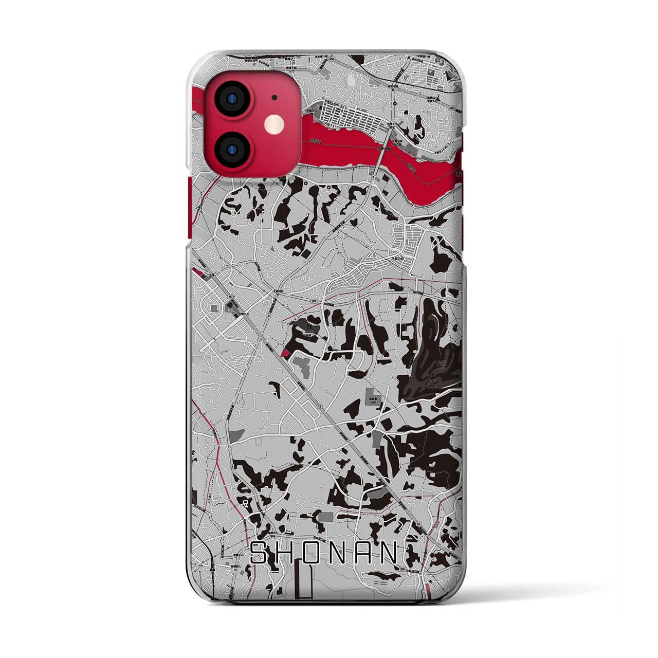 【沼南(千葉県)】地図柄iPhoneケース(クリアタイプ)