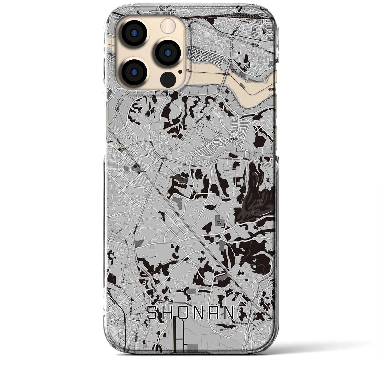 【沼南(千葉県)】地図柄iPhoneケース(クリアタイプ)