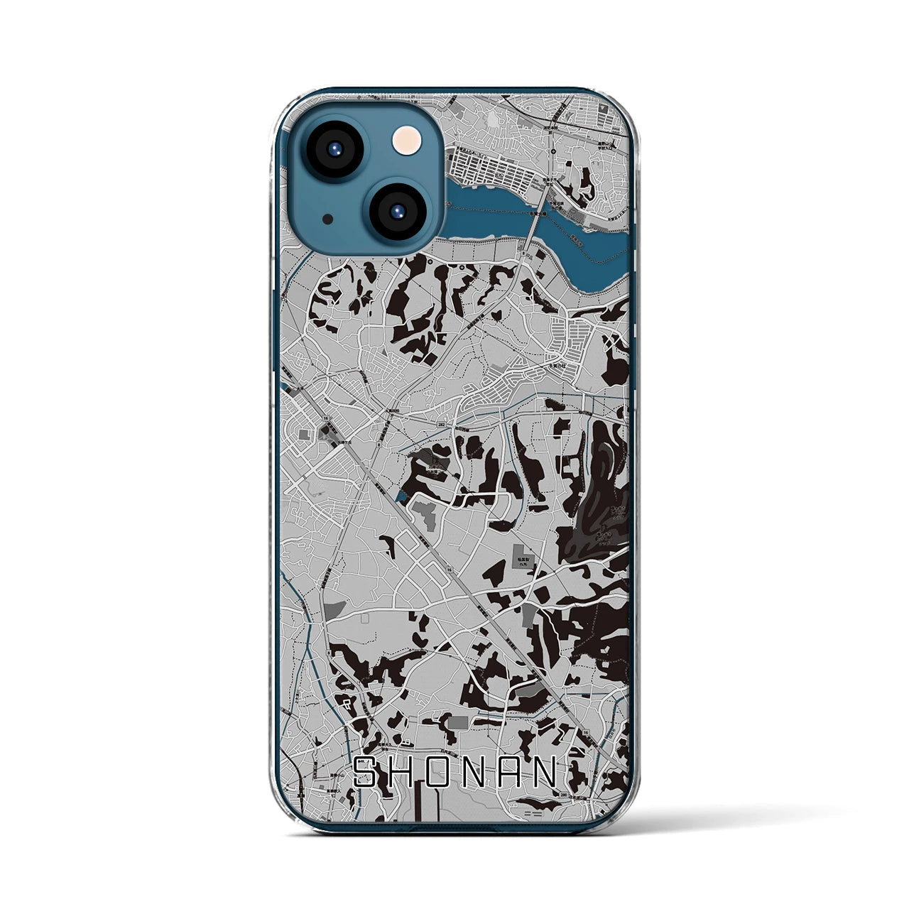 【沼南(千葉県)】地図柄iPhoneケース(クリアタイプ)