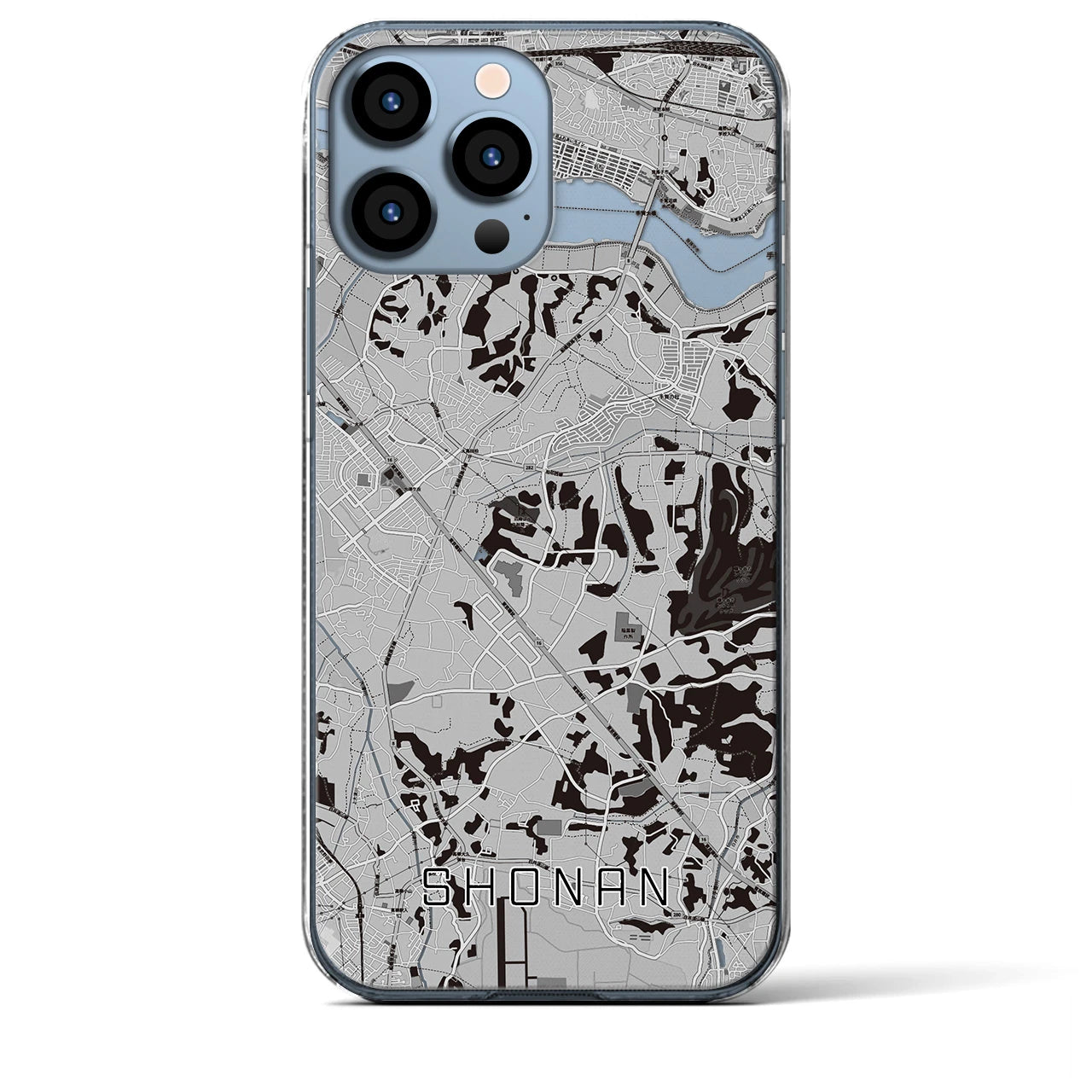 【沼南(千葉県)】地図柄iPhoneケース(クリアタイプ)