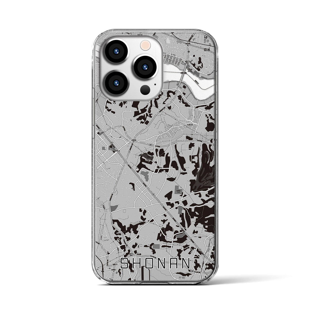 【沼南(千葉県)】地図柄iPhoneケース(クリアタイプ)