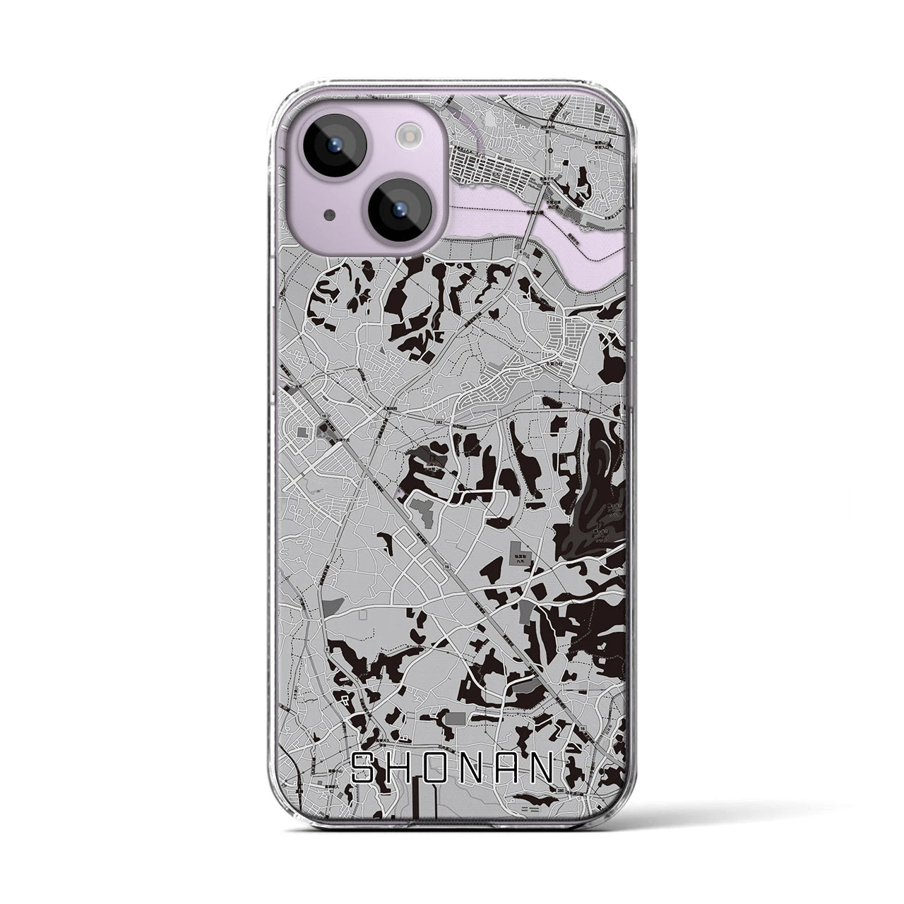 【沼南(千葉県)】地図柄iPhoneケース(クリアタイプ)