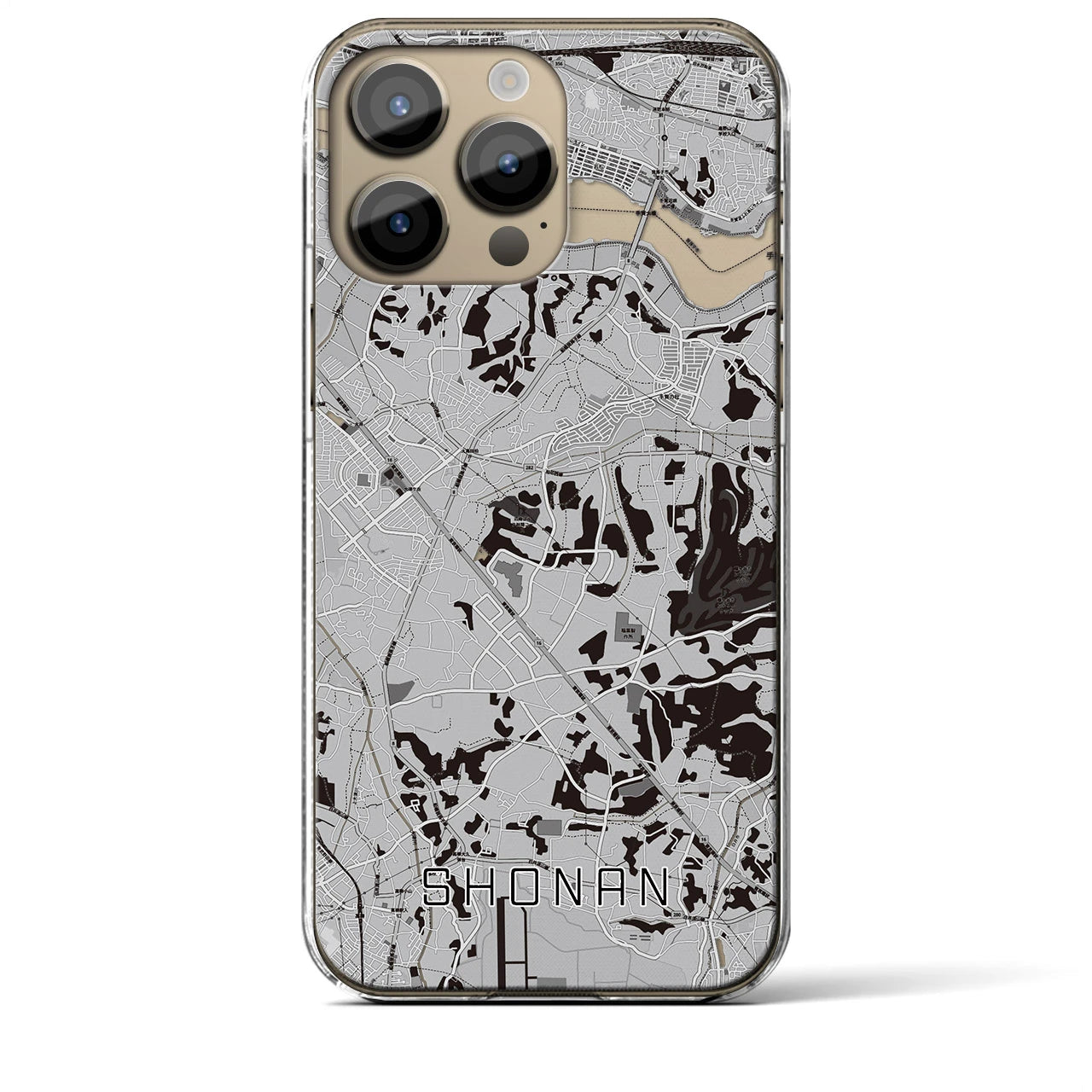 【沼南(千葉県)】地図柄iPhoneケース(クリアタイプ)