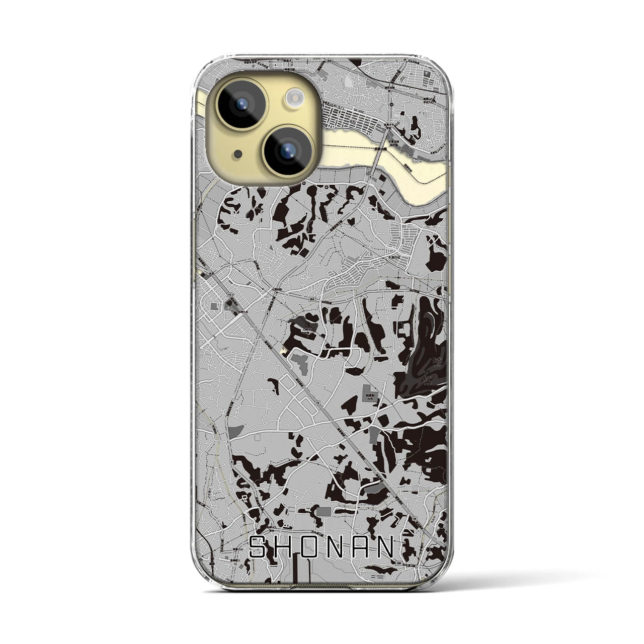 【沼南(千葉県)】地図柄iPhoneケース(クリアタイプ)