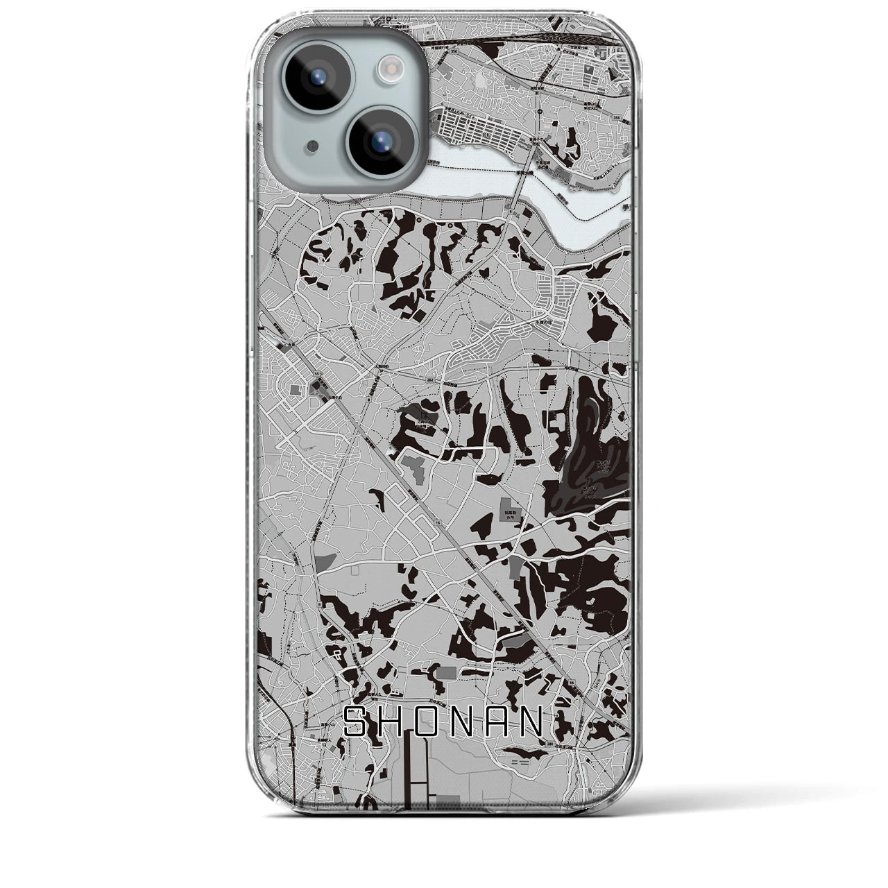 【沼南(千葉県)】地図柄iPhoneケース(クリアタイプ)