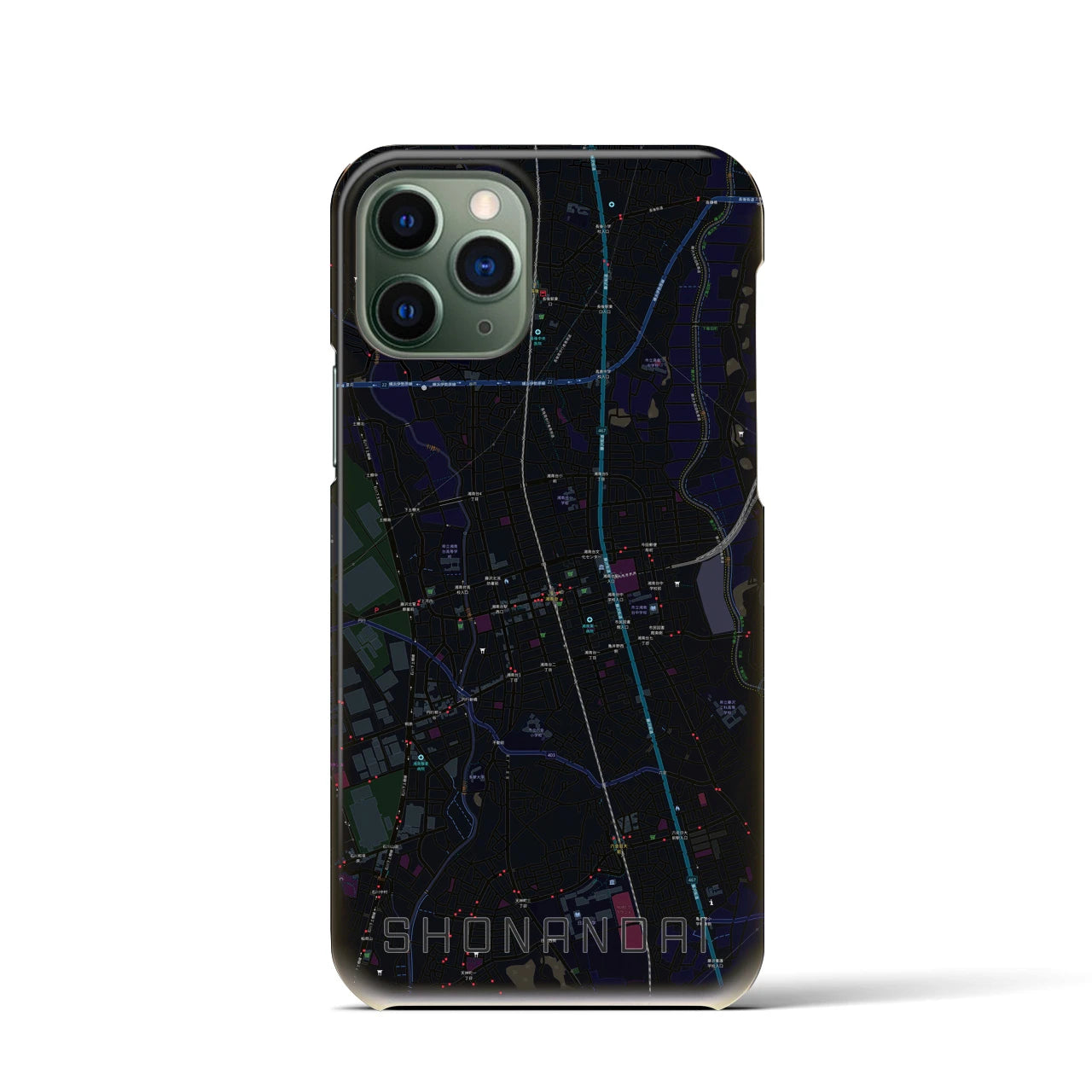 【湘南台(神奈川県)】地図柄iPhoneケース(バックカバータイプ)