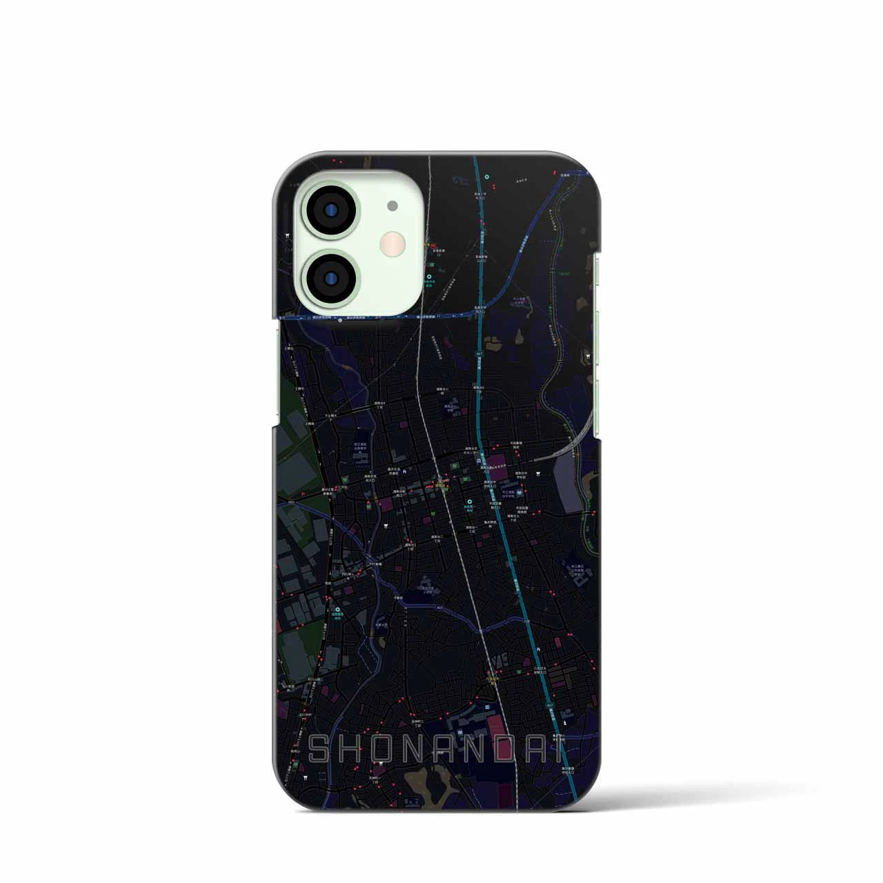 【湘南台(神奈川県)】地図柄iPhoneケース(バックカバータイプ)