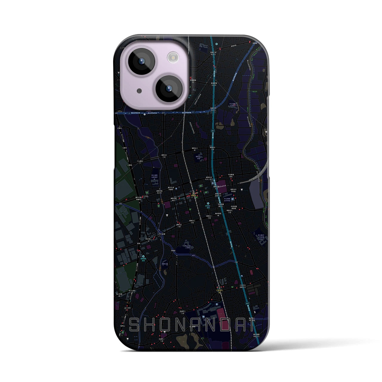 【湘南台(神奈川県)】地図柄iPhoneケース(バックカバータイプ)