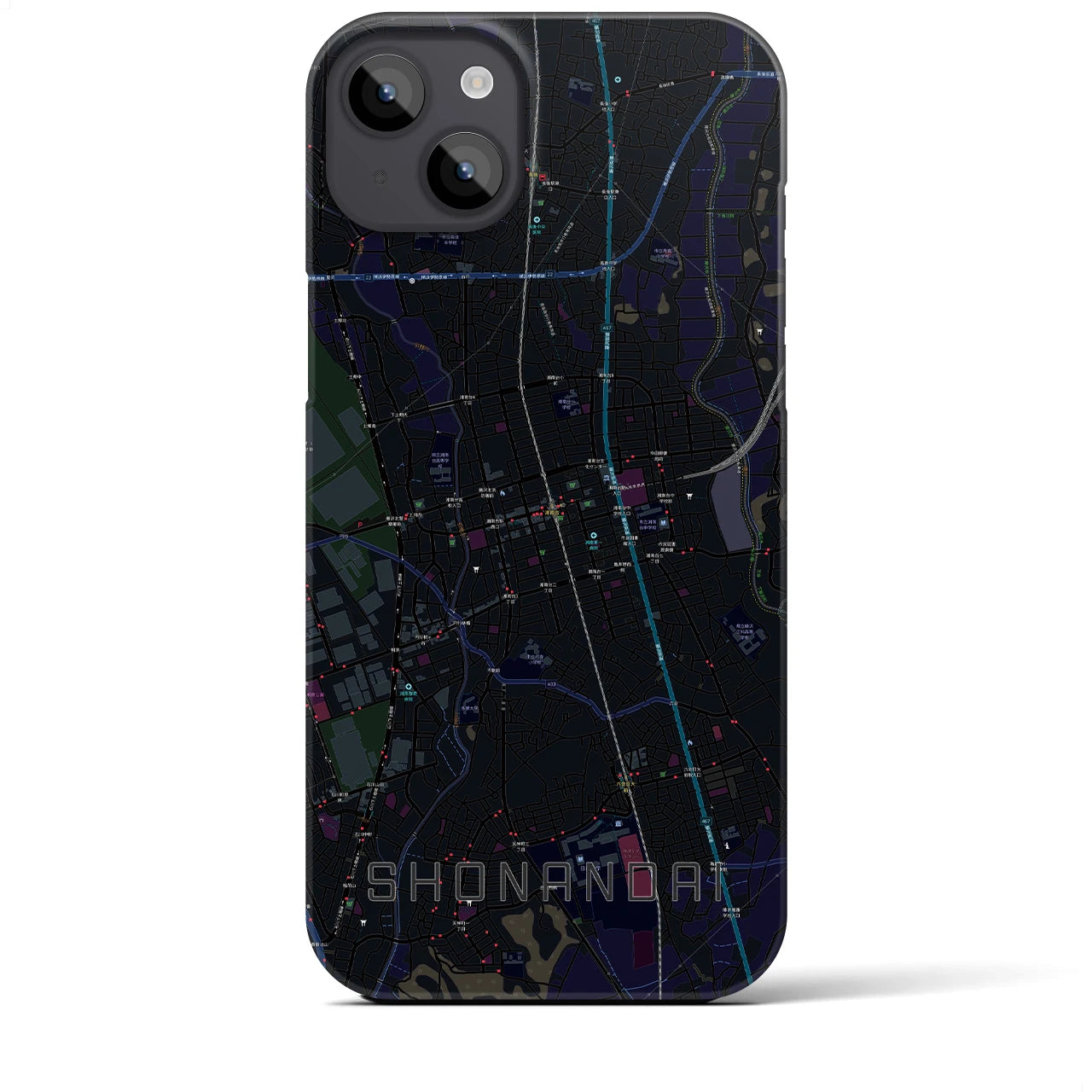 【湘南台(神奈川県)】地図柄iPhoneケース(バックカバータイプ)