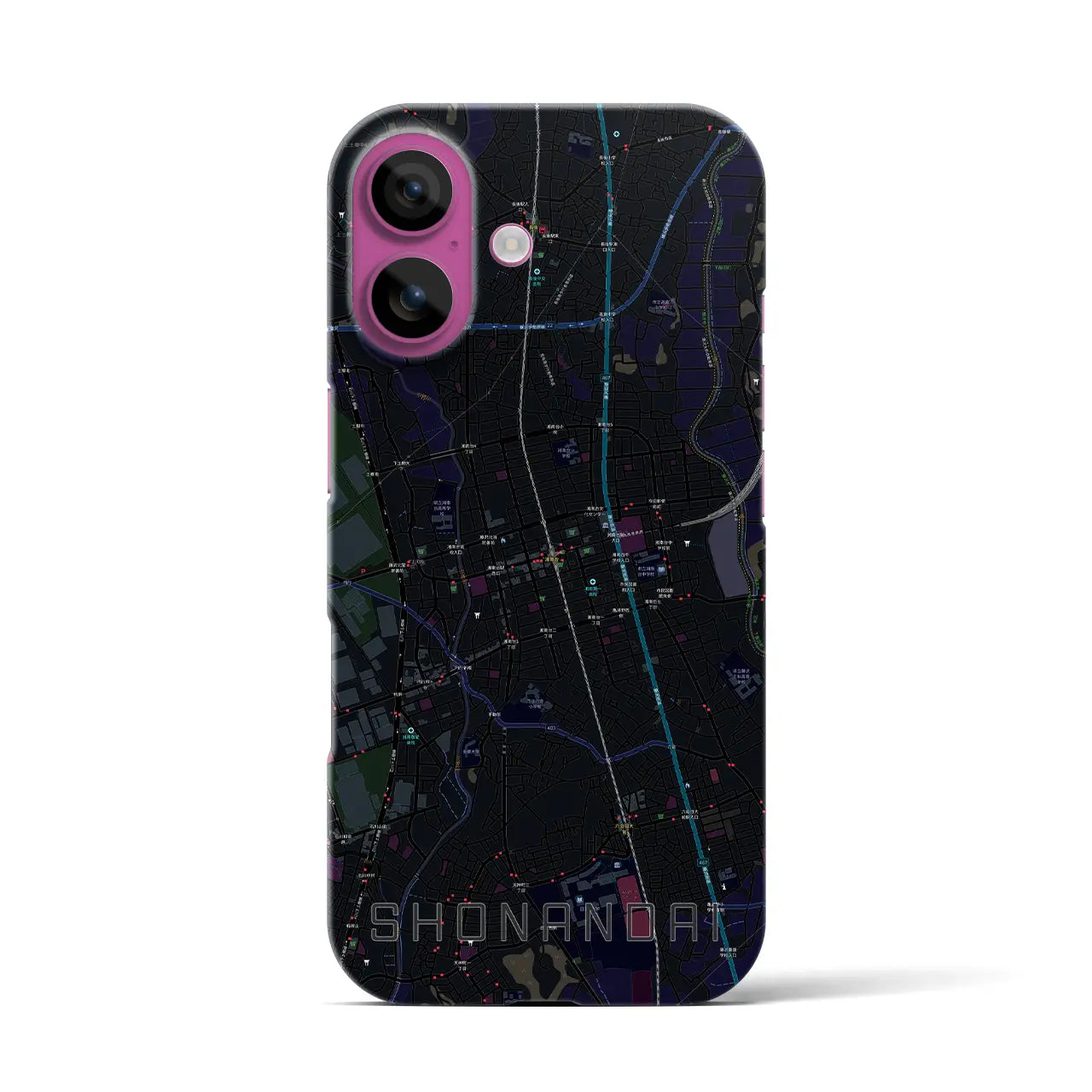 【湘南台(神奈川県)】地図柄iPhoneケース(バックカバータイプ)