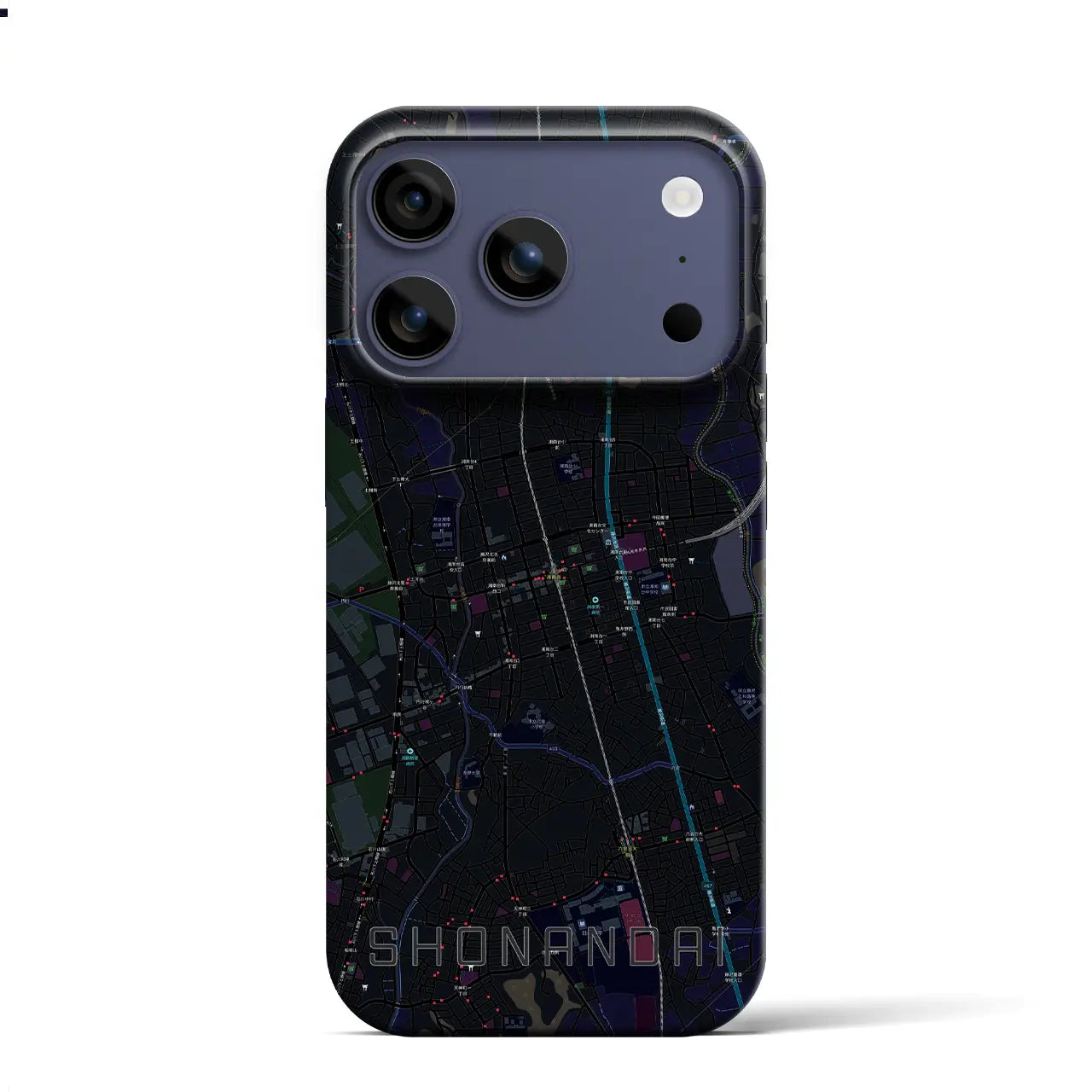【湘南台(神奈川県)】地図柄iPhoneケース(バックカバータイプ)