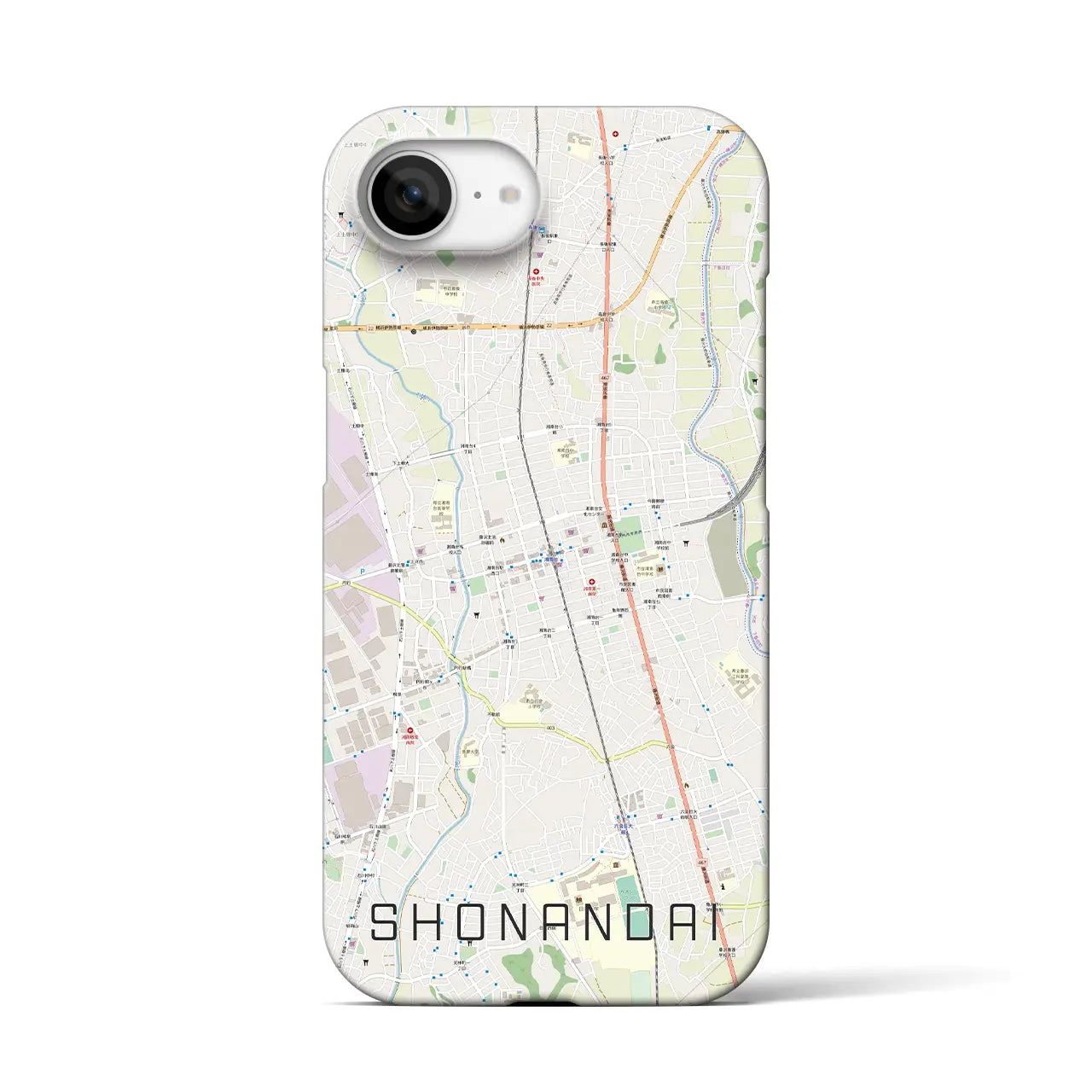 【湘南台(神奈川県)】地図柄iPhoneケース(バックカバータイプ)