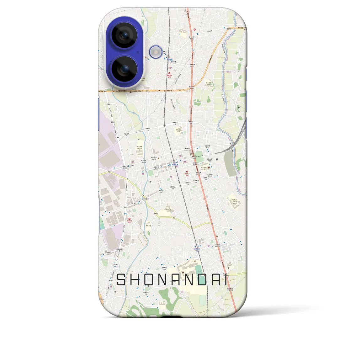 【湘南台(神奈川県)】地図柄iPhoneケース(バックカバータイプ)ナチュラル・iPhone 16 Pro Max 用