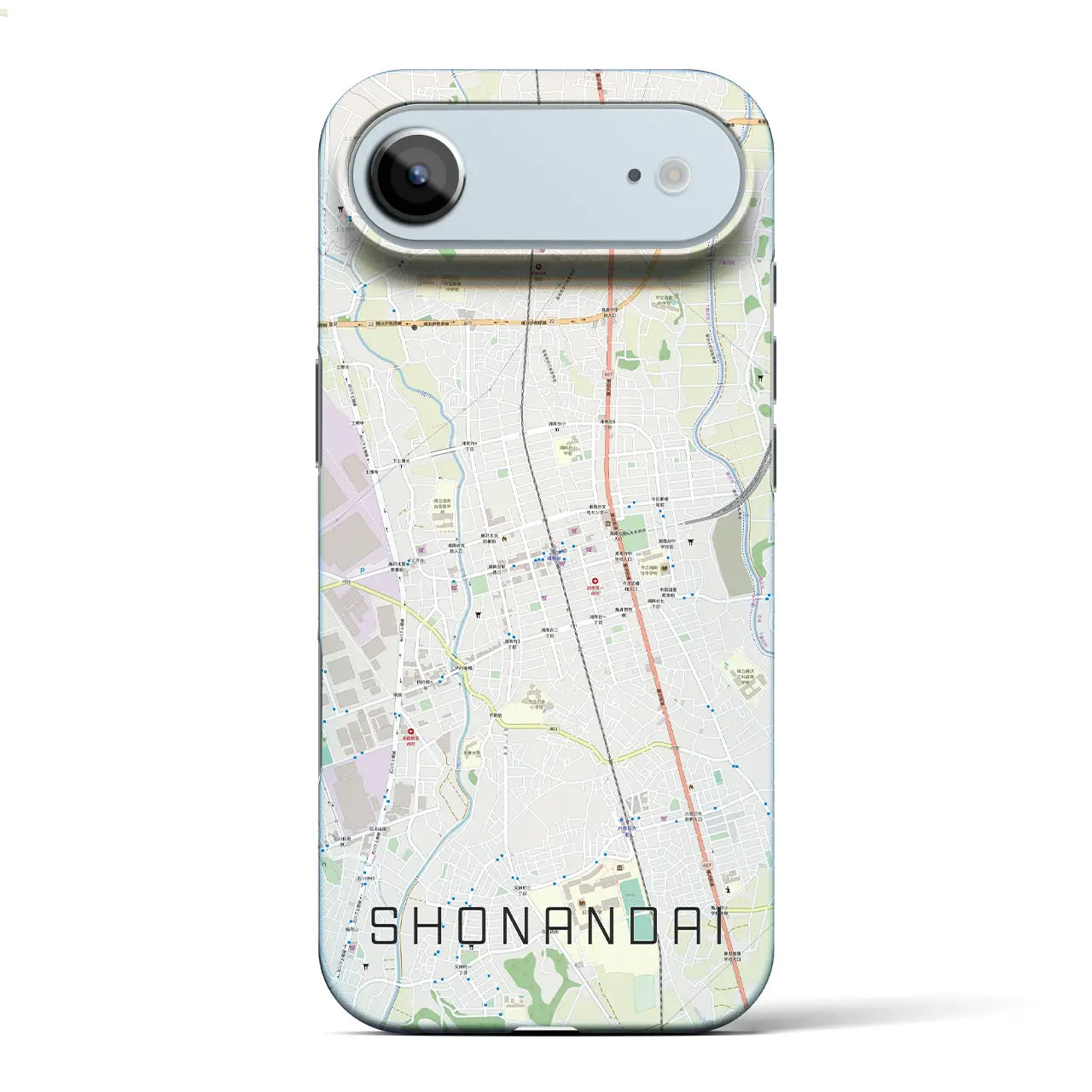 【湘南台(神奈川県)】地図柄iPhoneケース(バックカバータイプ)