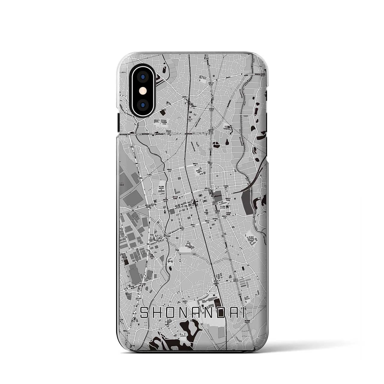 【湘南台(神奈川県)】地図柄iPhoneケース(クリアタイプ)