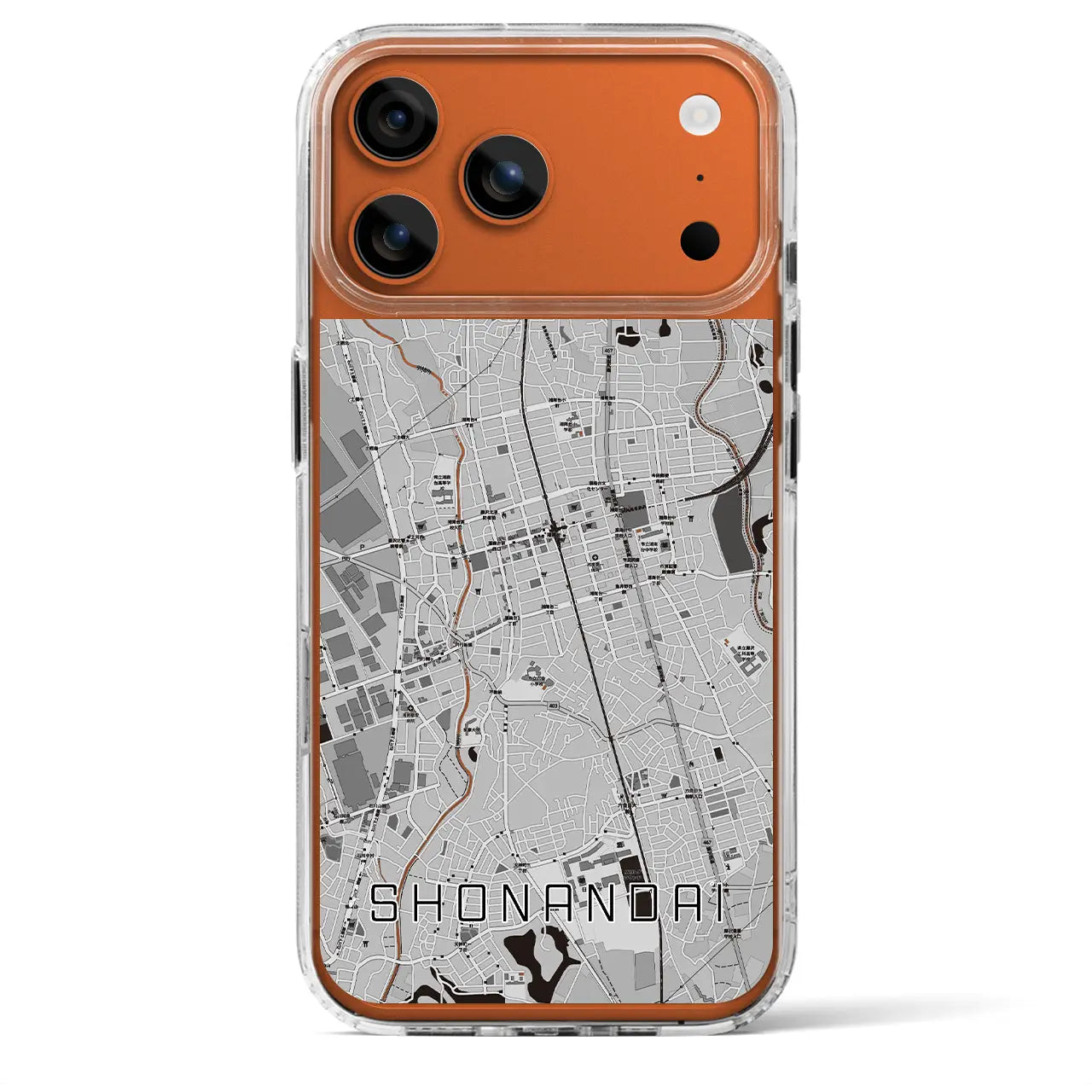 【湘南台(神奈川県)】地図柄iPhoneケース(MagSafeタイプ)