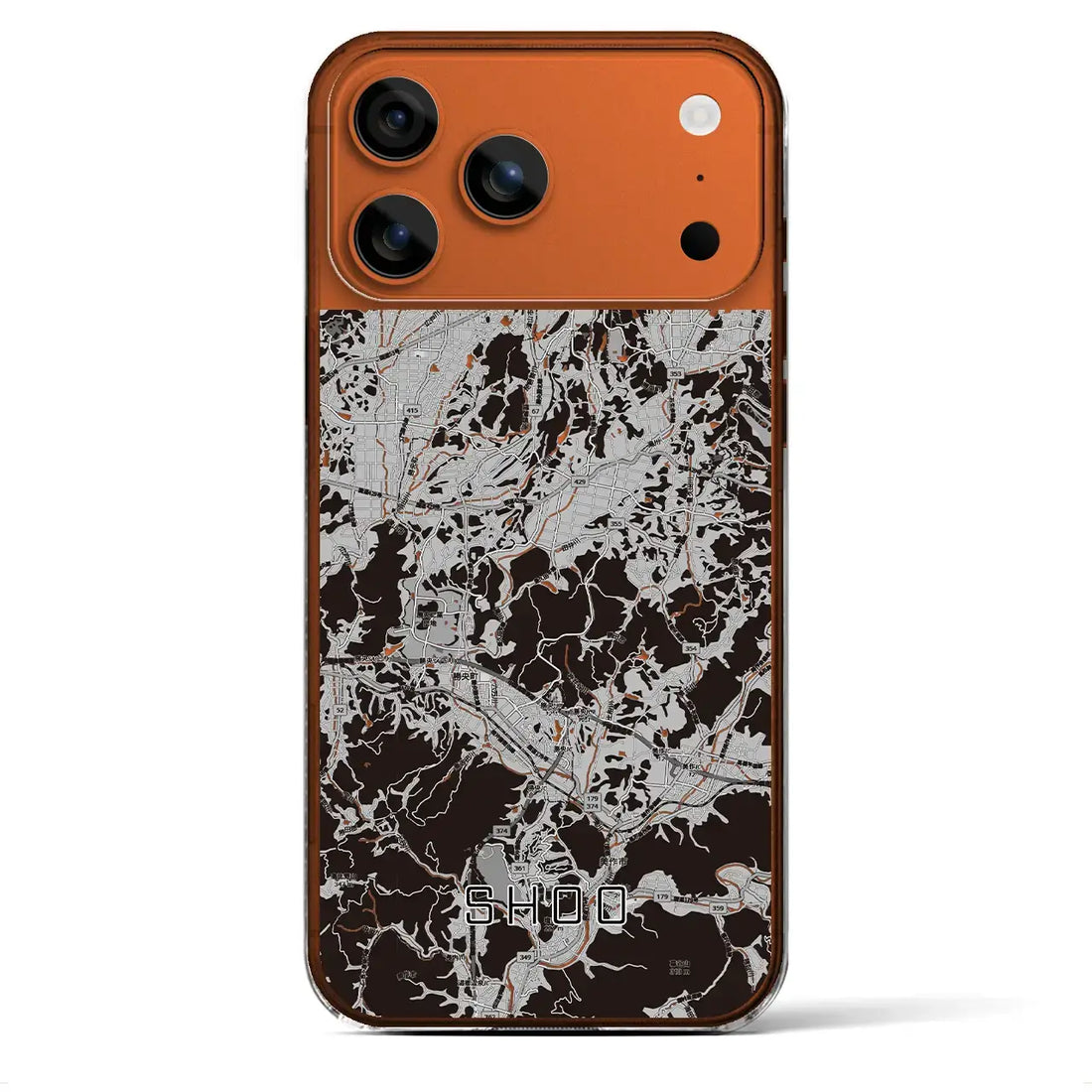 【勝央(岡山県)】地図柄iPhoneケース(クリアタイプ)