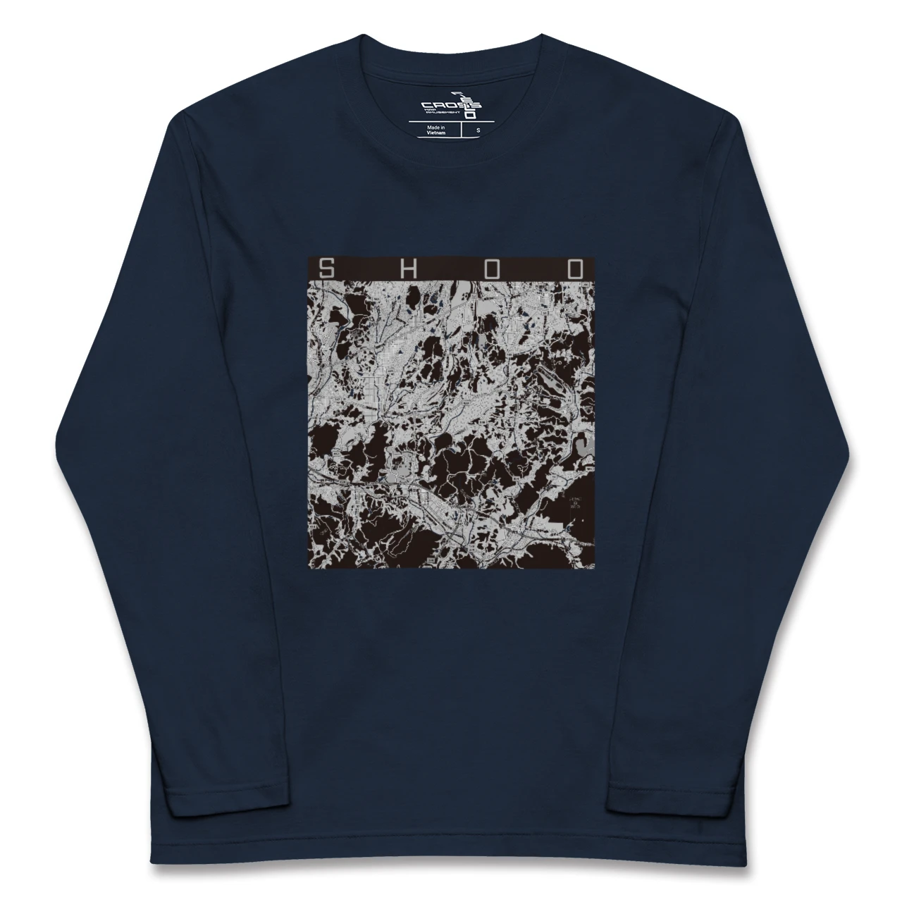 【勝央(岡山県)】地図柄ロングスリーブTシャツ