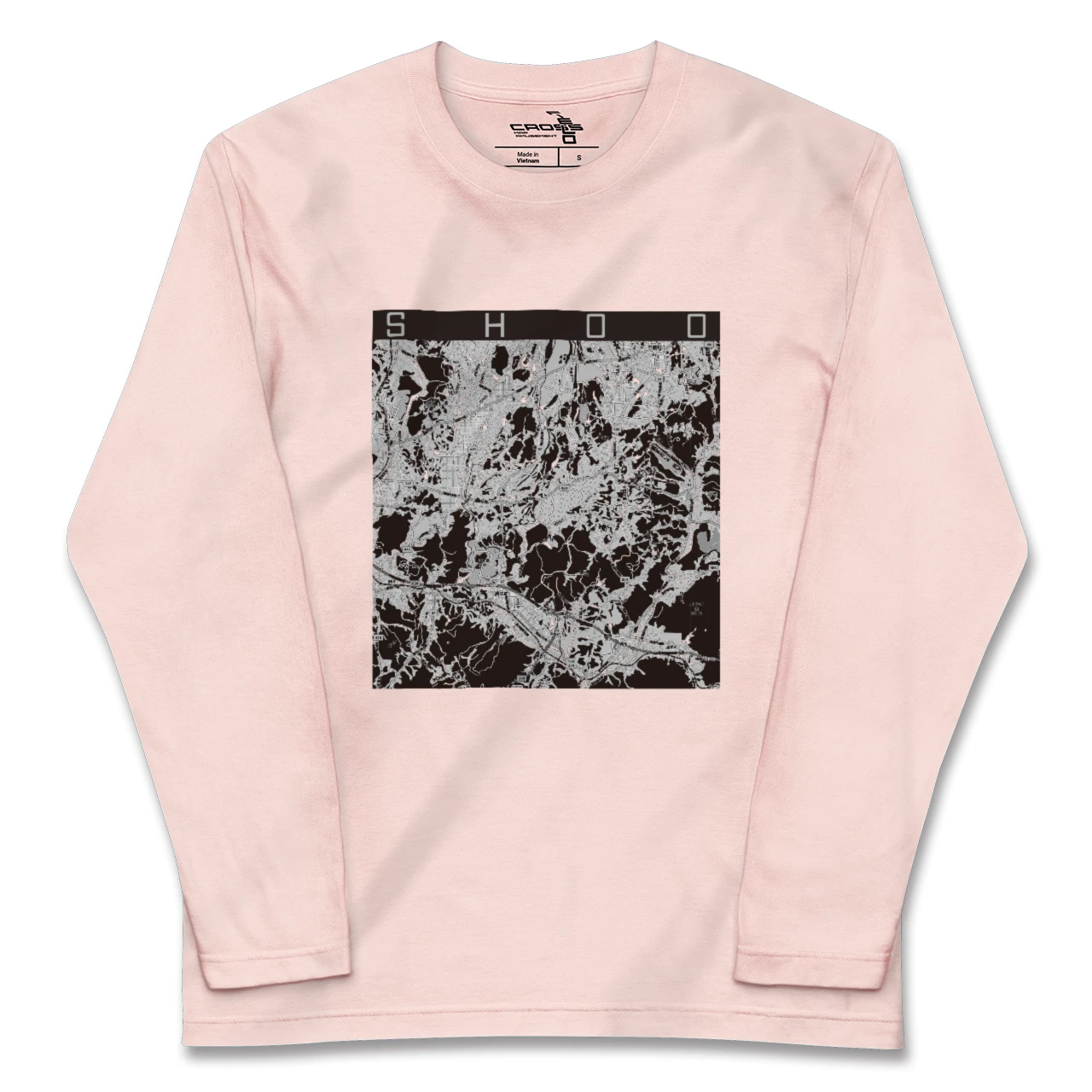 【勝央(岡山県)】地図柄ロングスリーブTシャツ