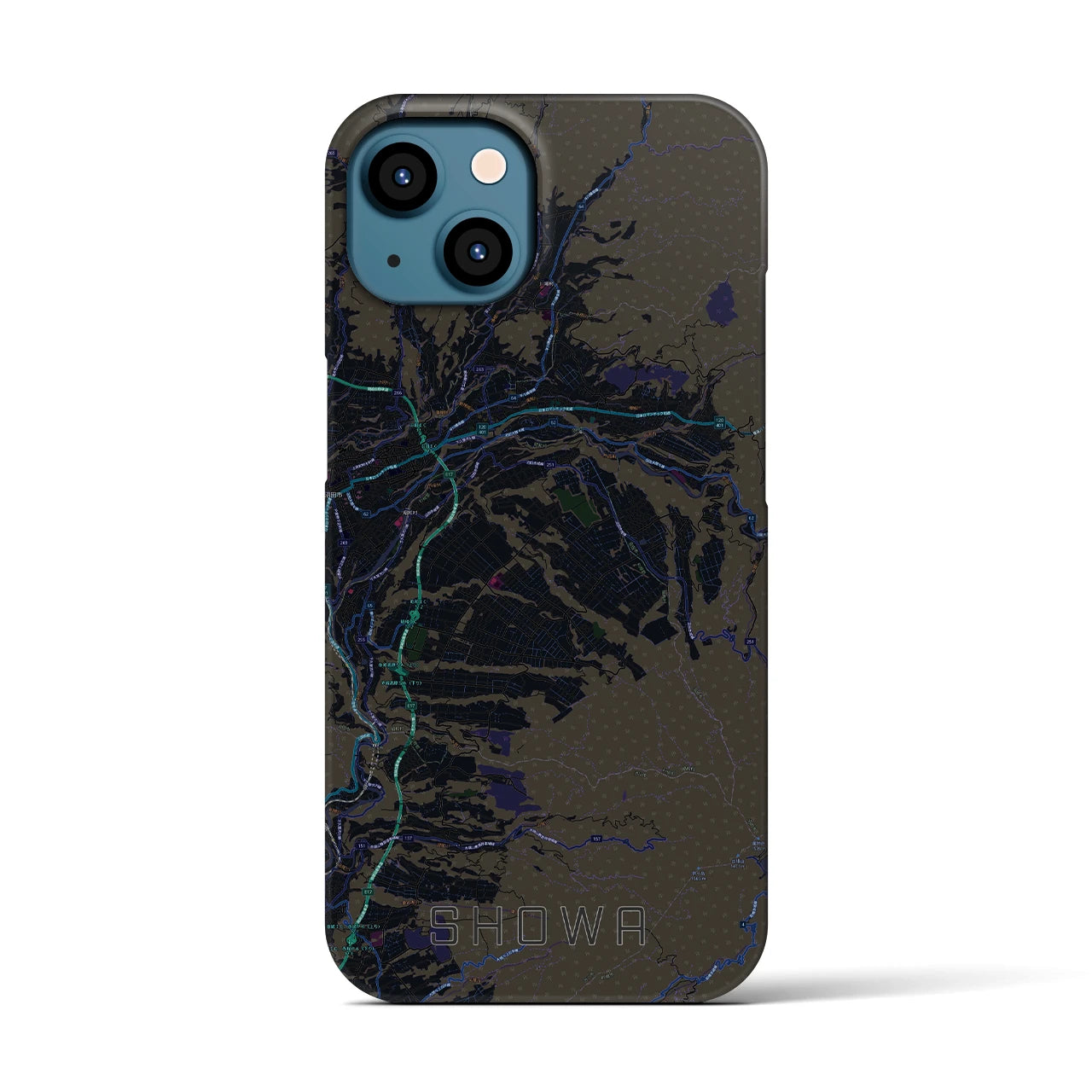 【昭和(群馬県)】地図柄iPhoneケース(バックカバータイプ)