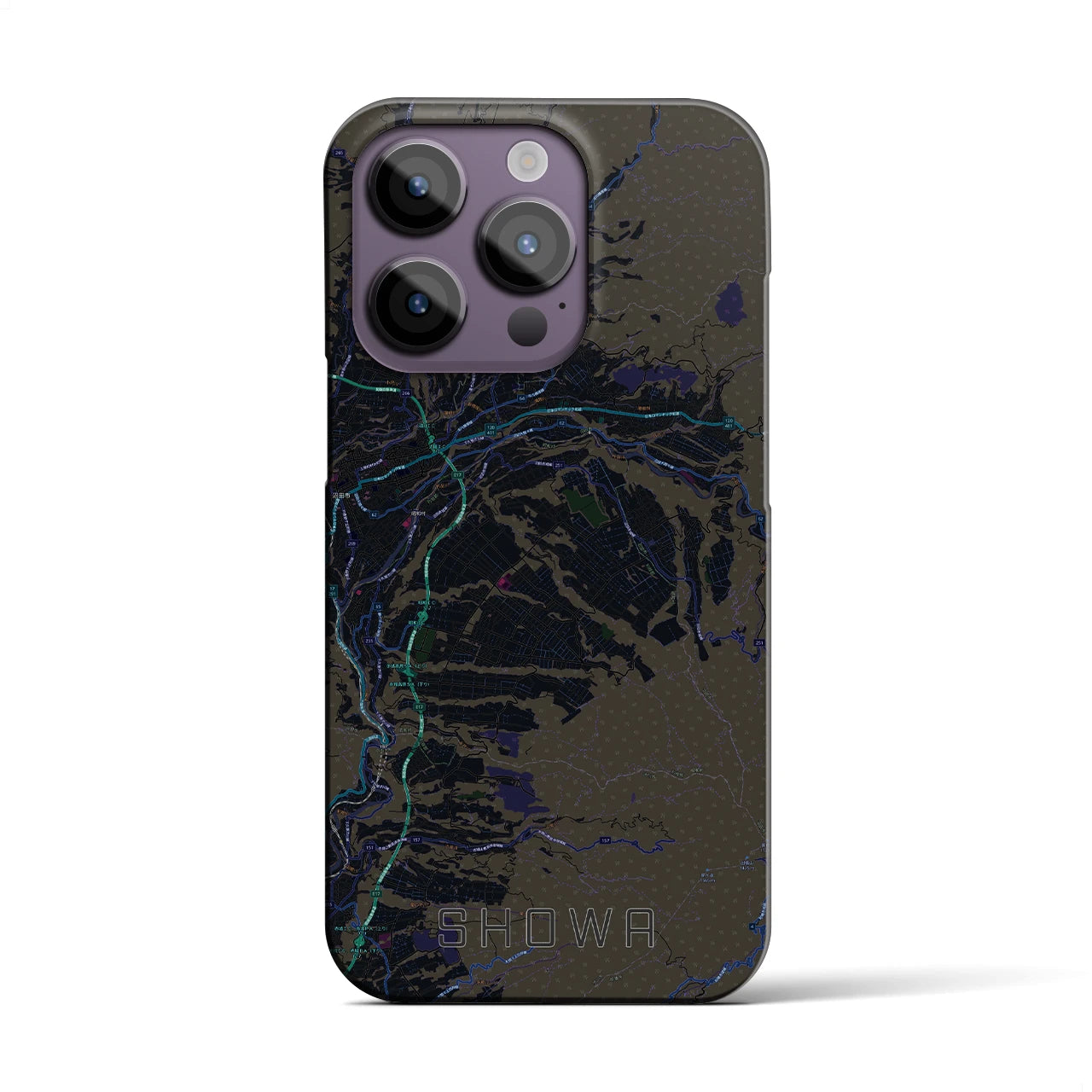 【昭和(群馬県)】地図柄iPhoneケース(バックカバータイプ)