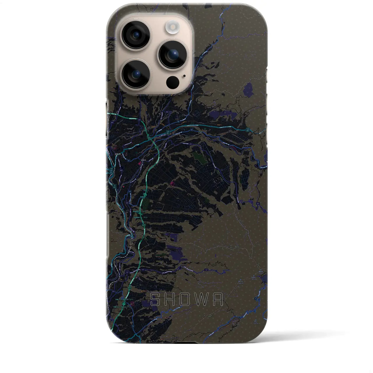 【昭和(群馬県)】地図柄iPhoneケース(バックカバータイプ)