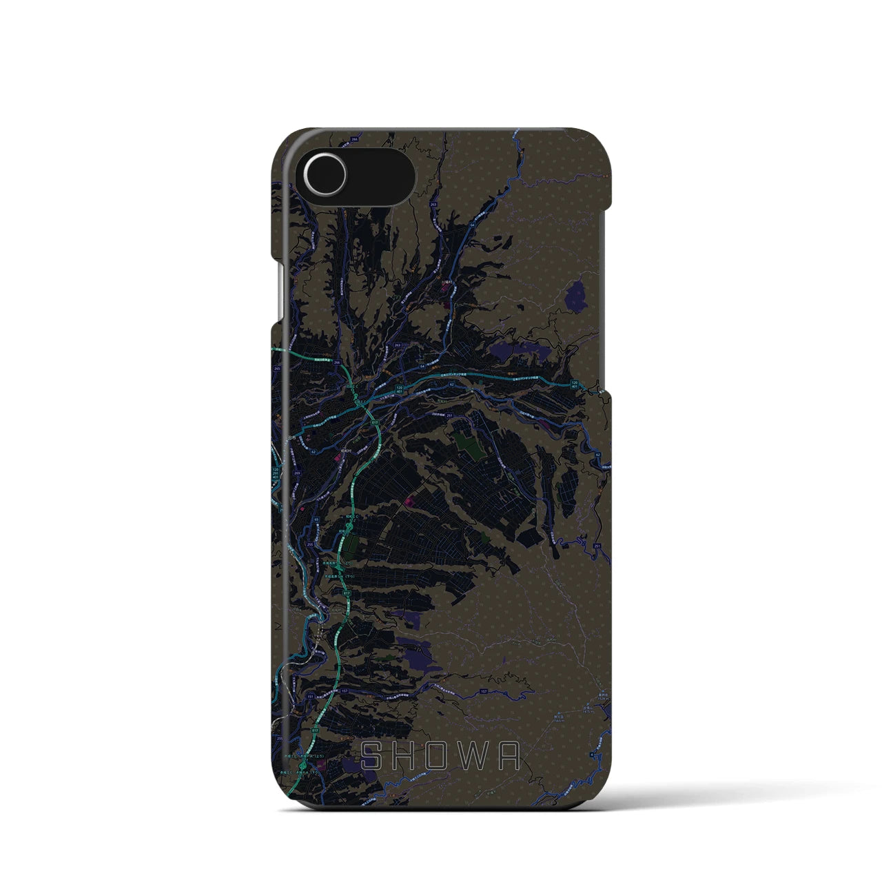 【昭和(群馬県)】地図柄iPhoneケース(バックカバータイプ)