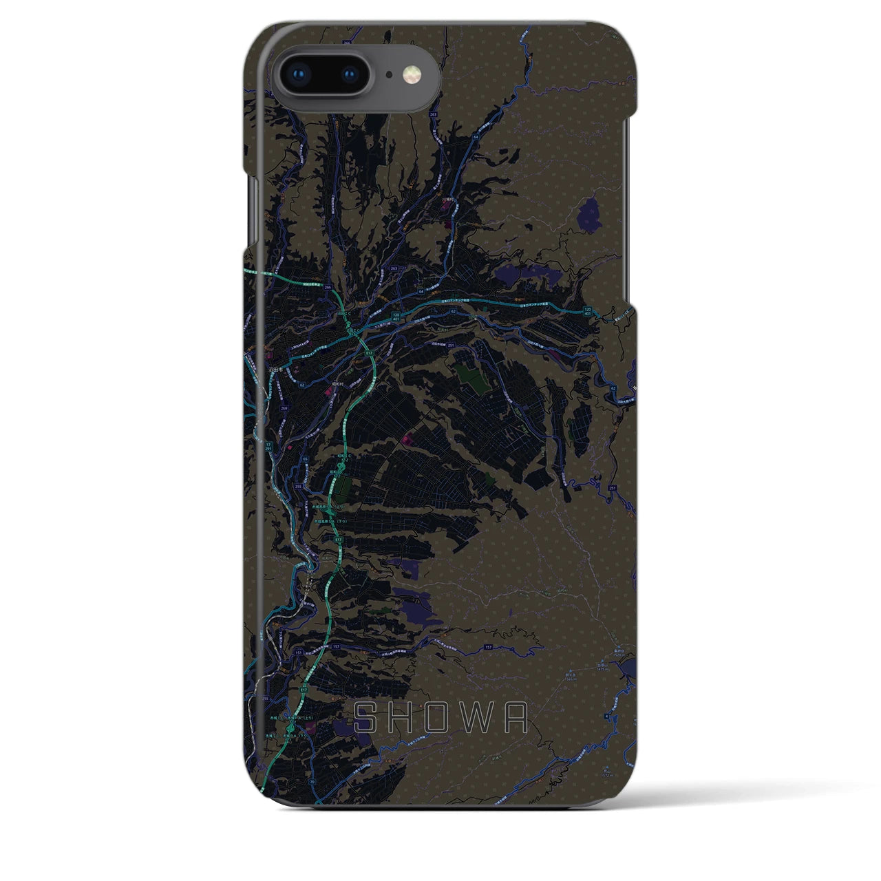 【昭和(群馬県)】地図柄iPhoneケース(バックカバータイプ)